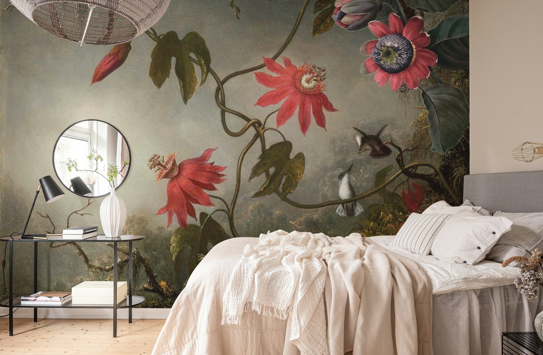 Tropical Flower Jungle wallpaper