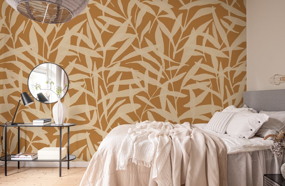 Yellow Organic Pattern wallpaper - Happywall