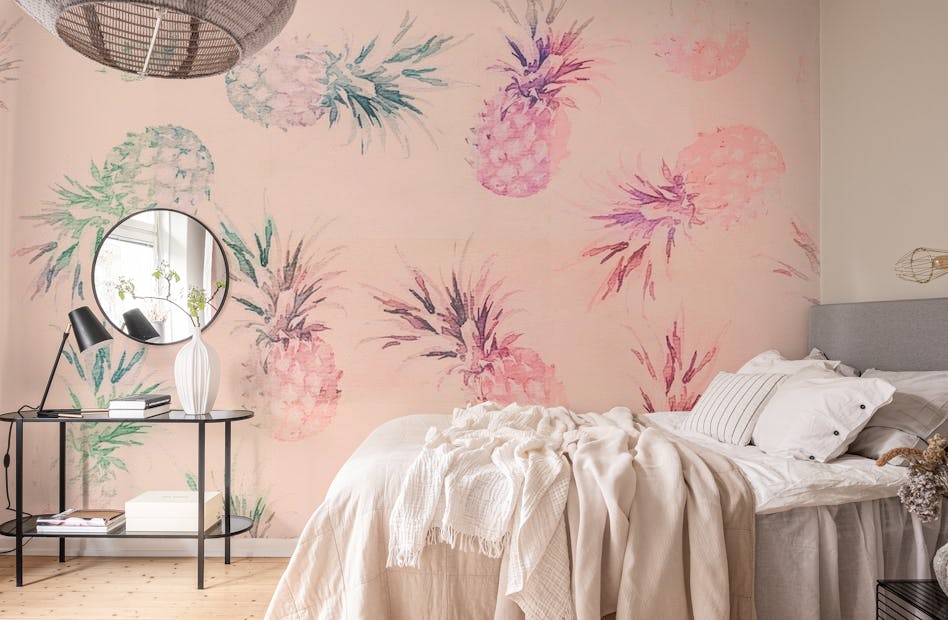 Pastel Pink Pineapples wallpaper - Happywall