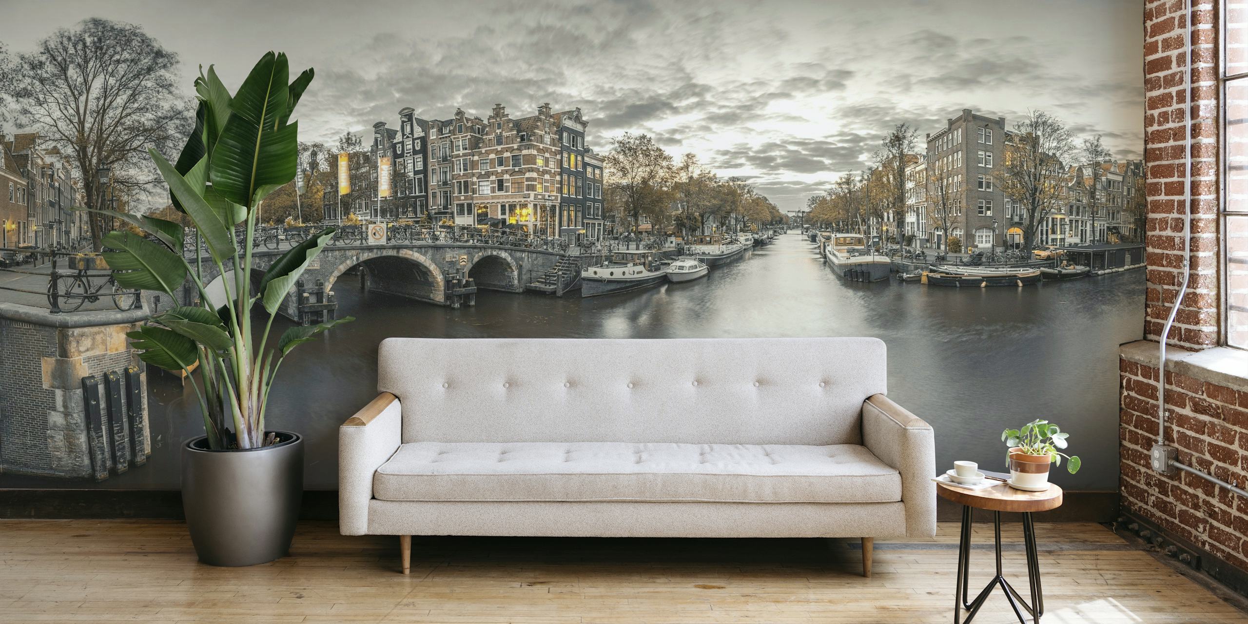 Amsterdam in evening papel pintado