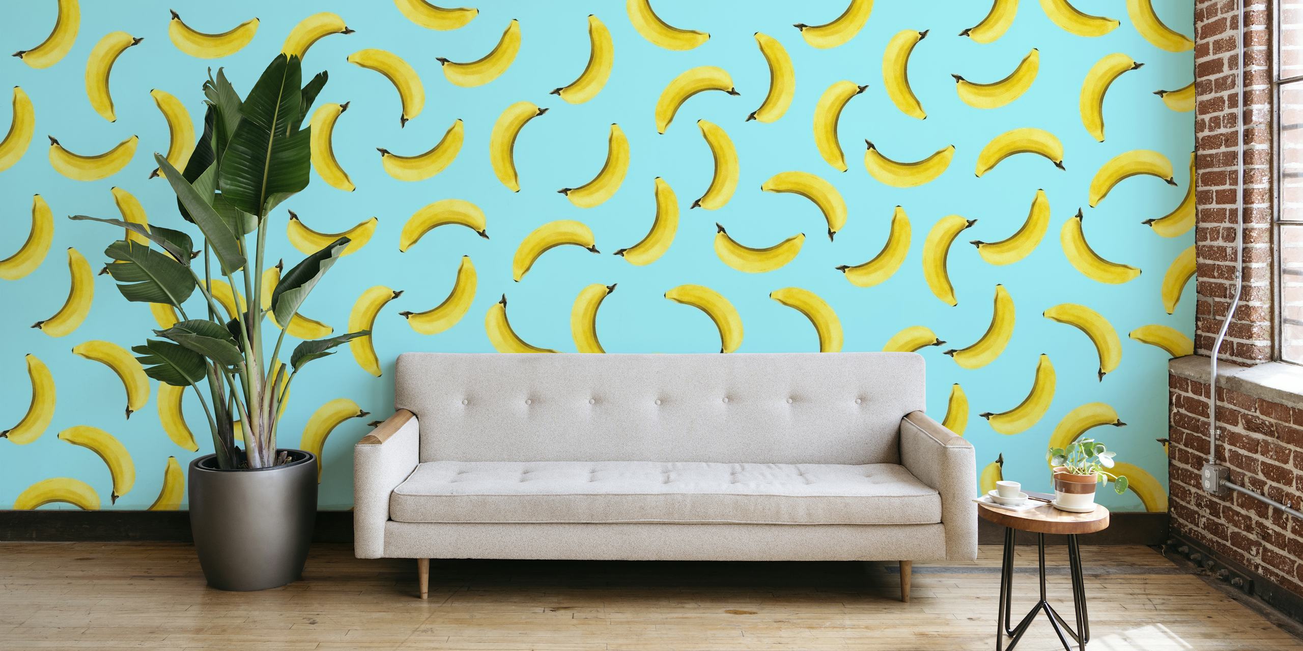 Bananas pattern 2 papel pintado