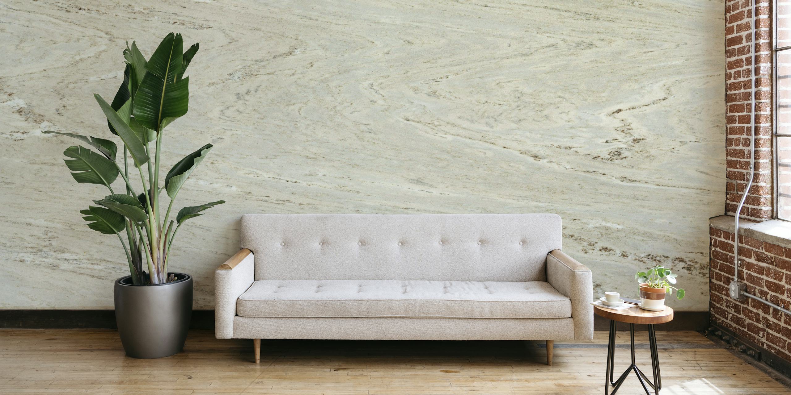 Ekte granittgrå Bianco naturstein-tekstur veggtapet