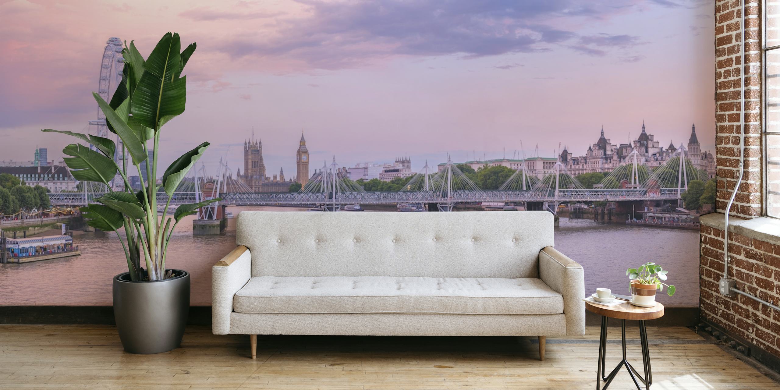 Ταπετσαρία Twilight Over Thames σε ένα δωμάτιο
