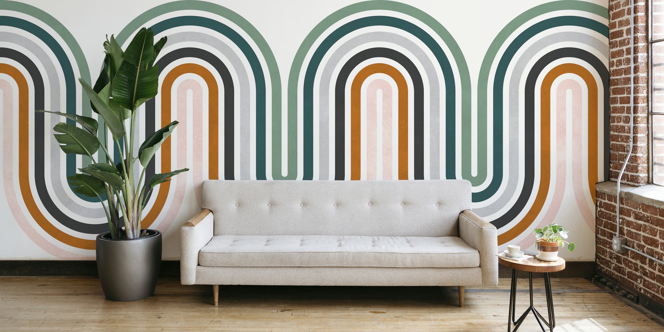 papel pintado Retro Wave Symphony en una habitación