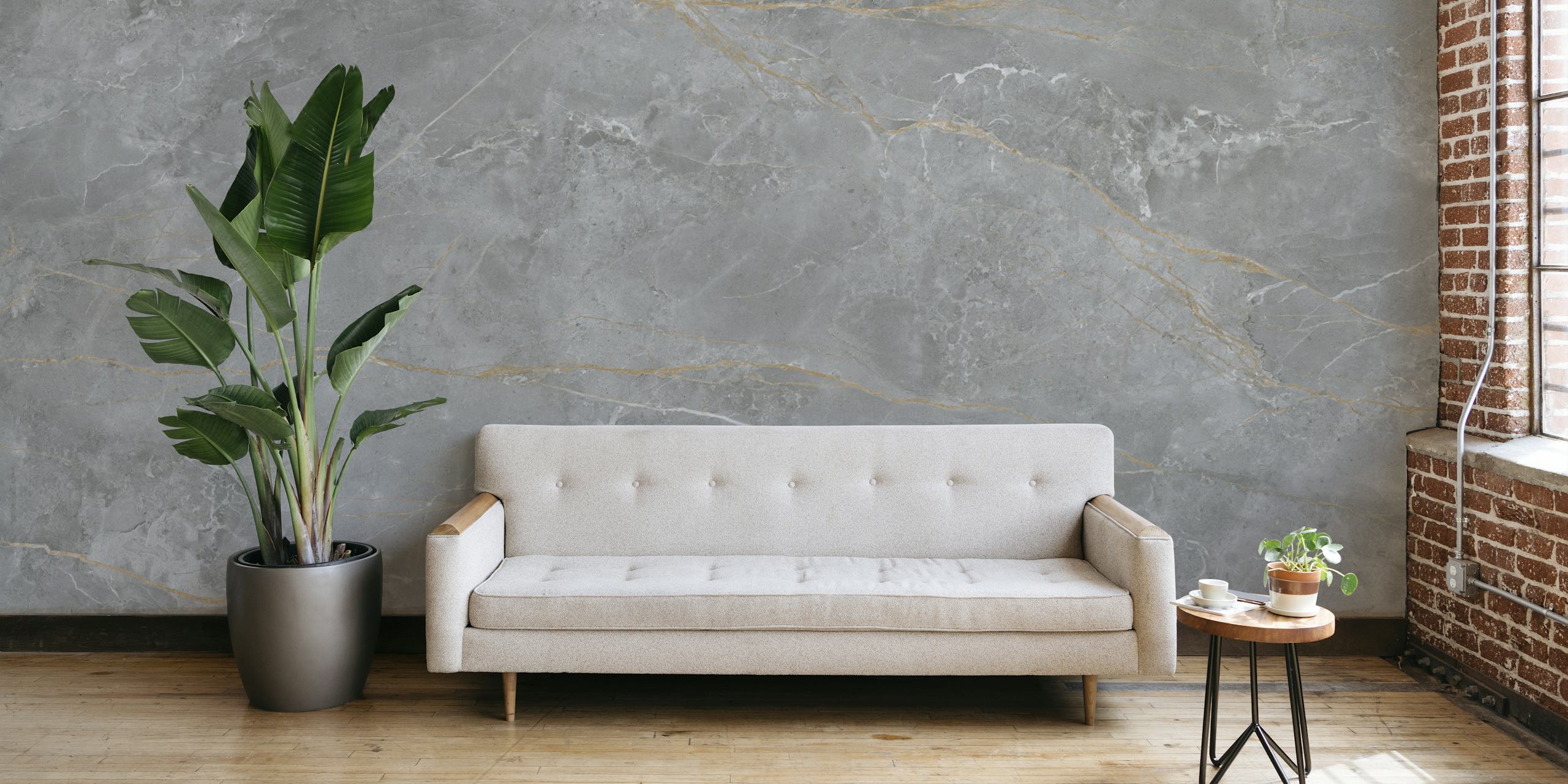 Armani Bronze Marble texture wallpaper in a room