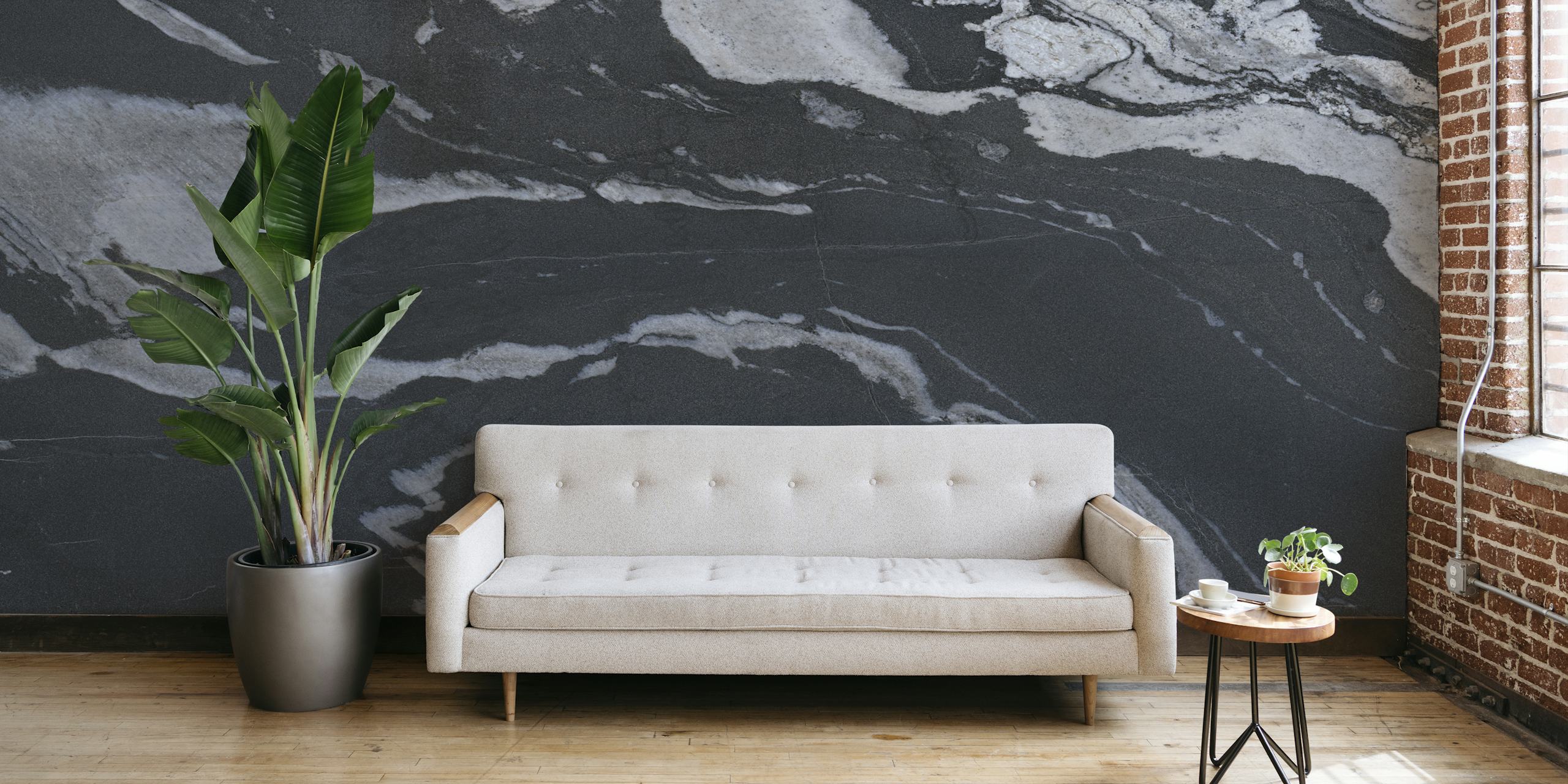 Black Forest Marble behang in moderne kamer