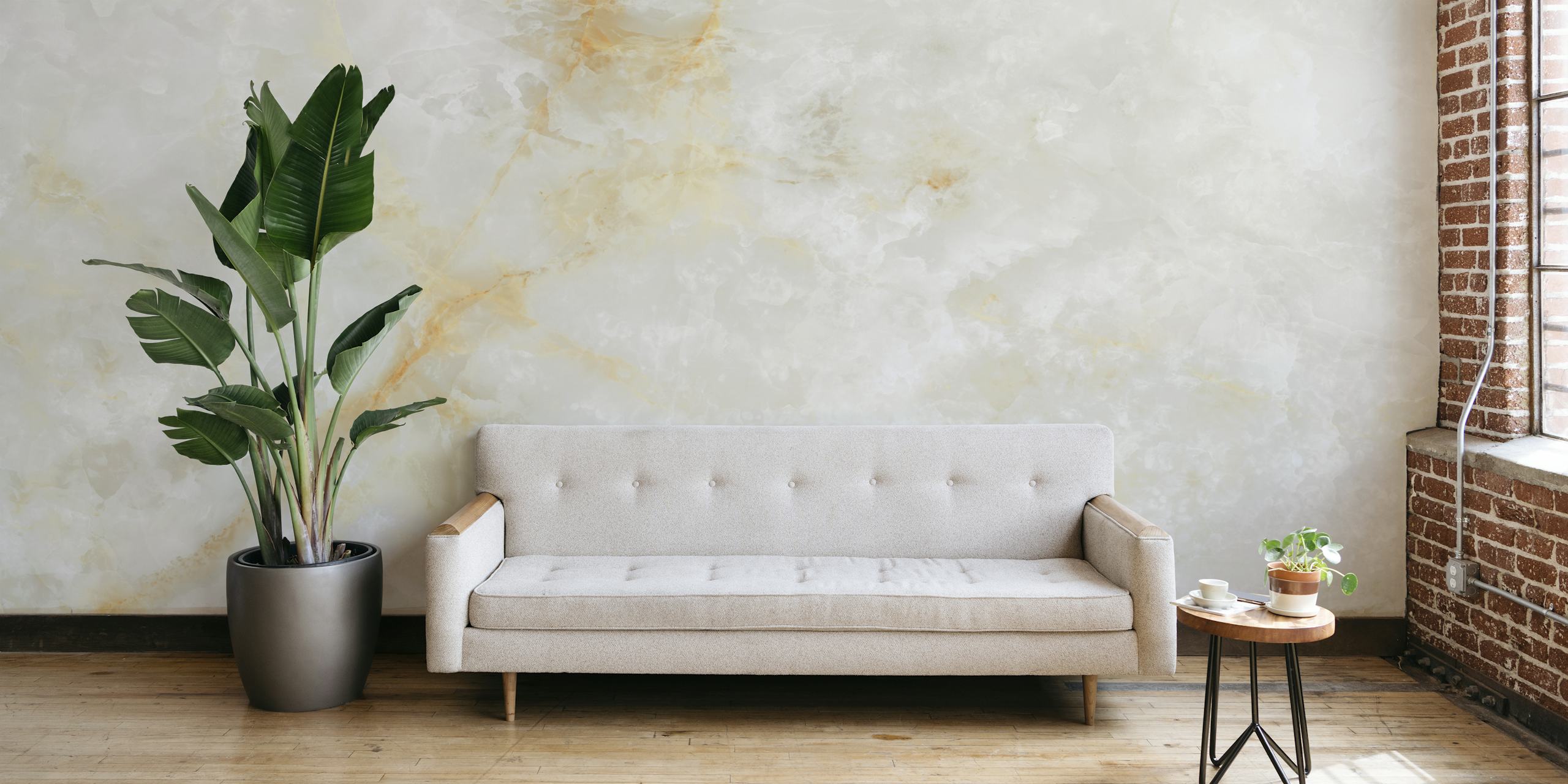 Ice White Onyx tapet i et rom