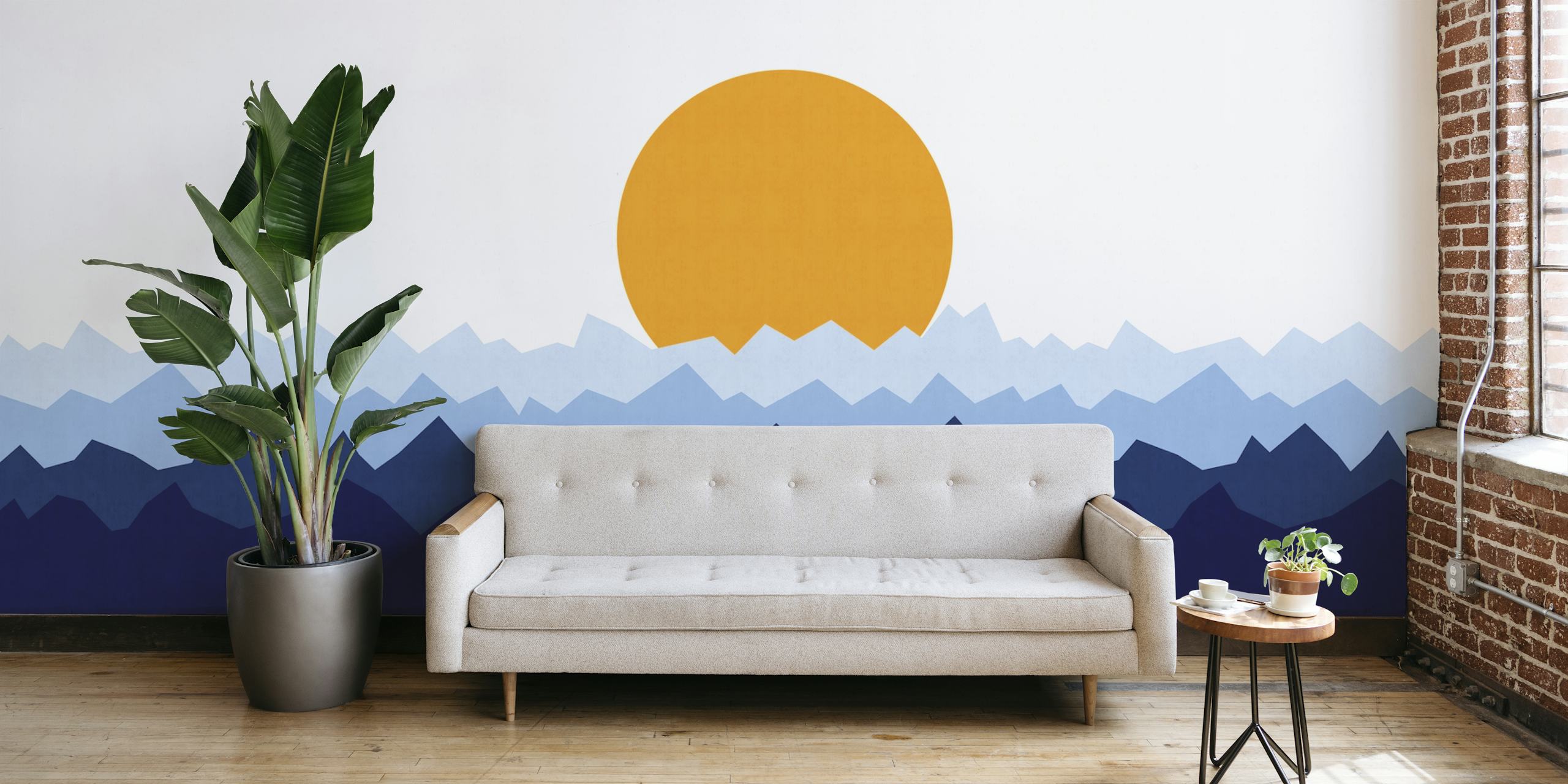 Sunset at the beach wallpaper in a room