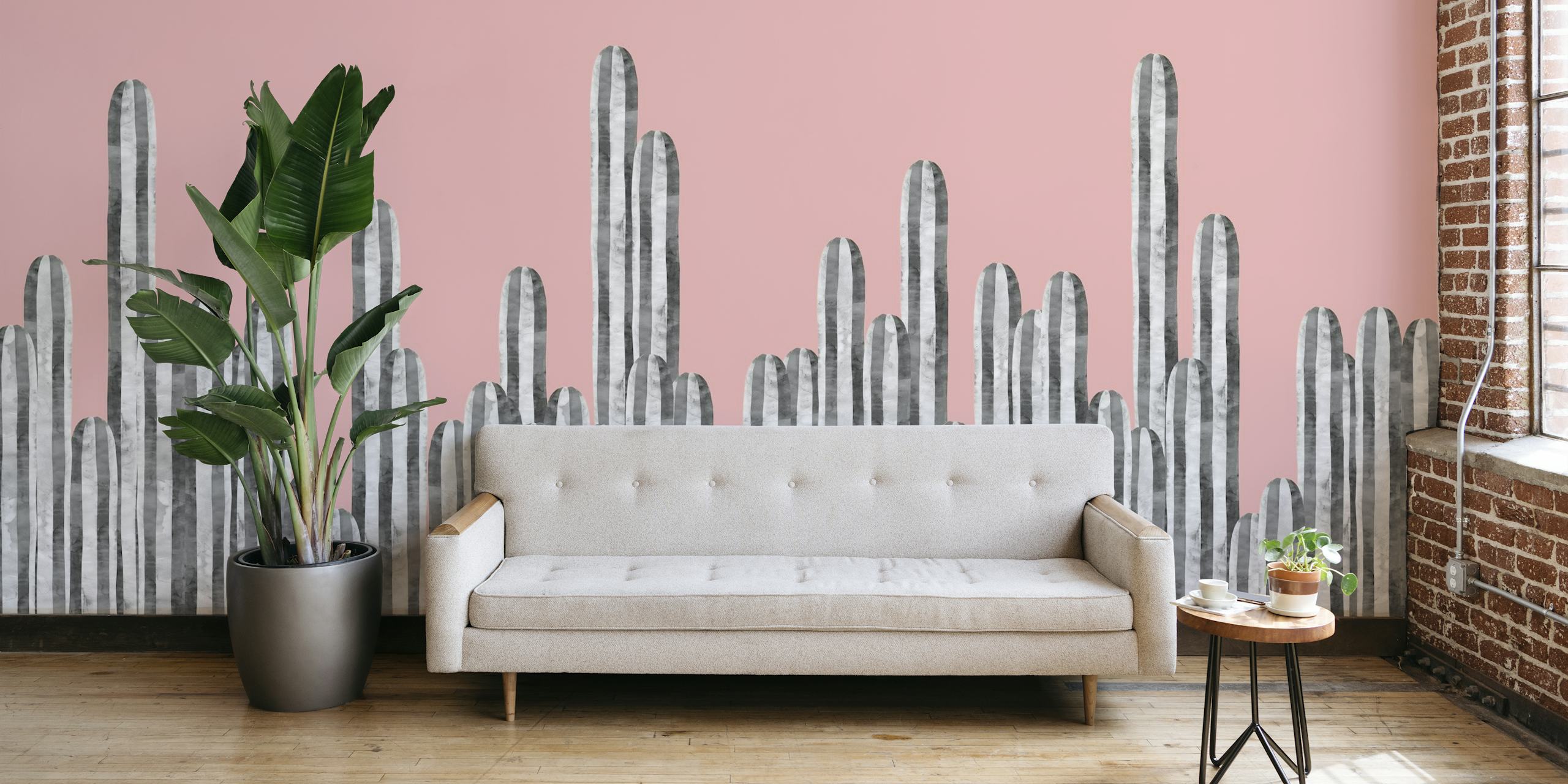 Cactus landscape papel pintado