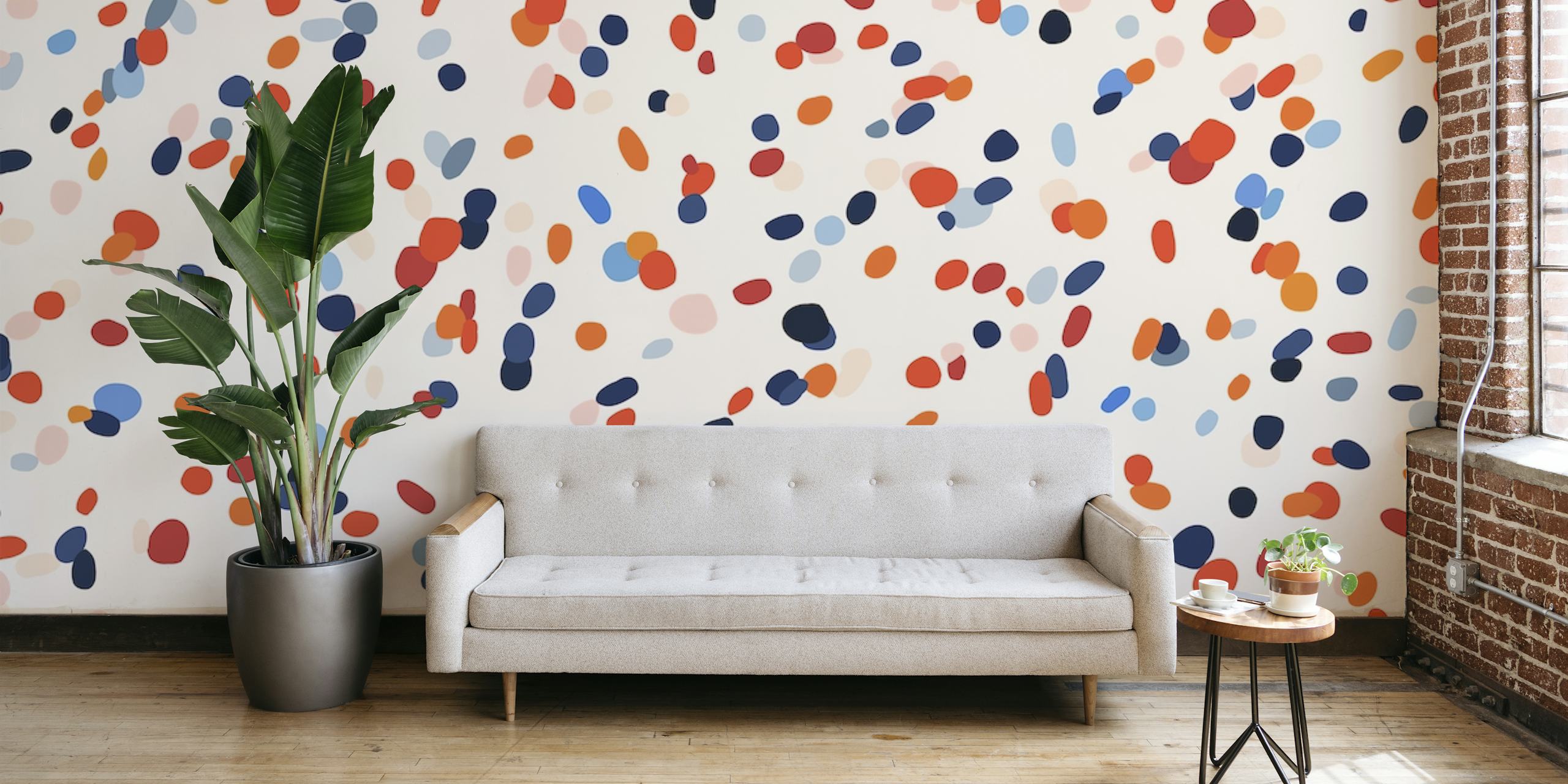 Colorful dots on light background abstract wallpaper