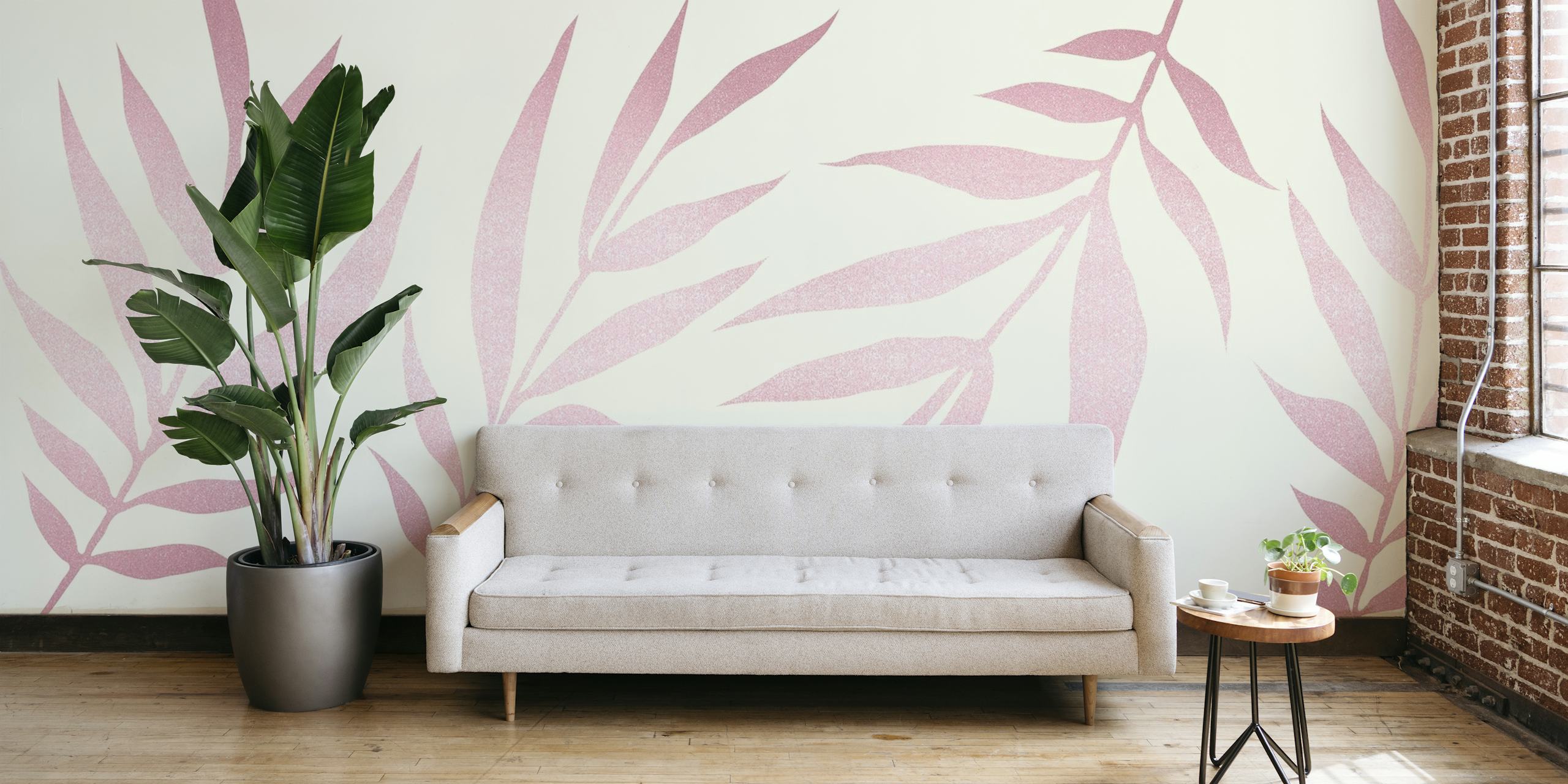 Pink leaves 2 wallpaper