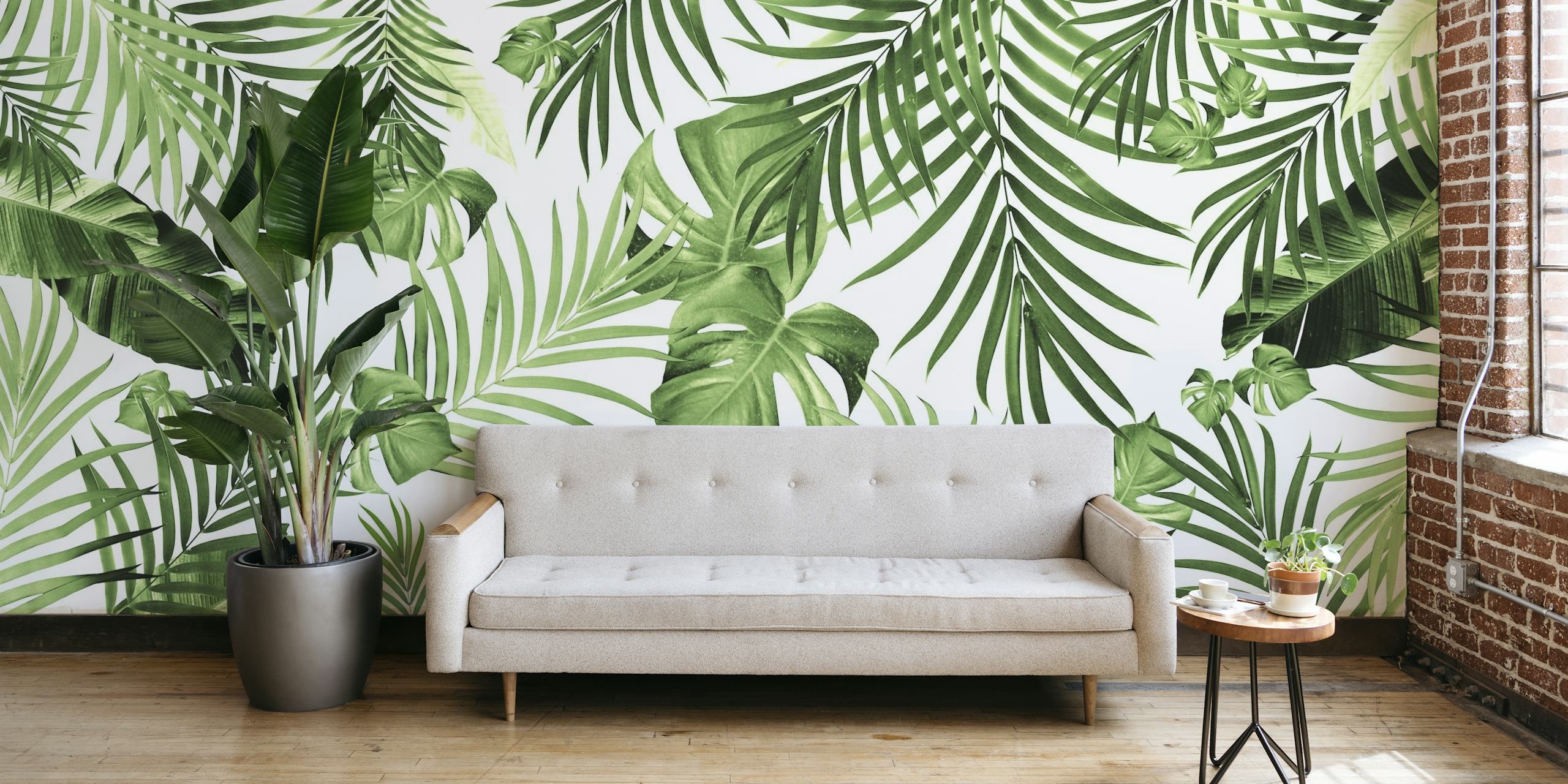 Tropical Jungle Leaves 12 w 2 papel de parede