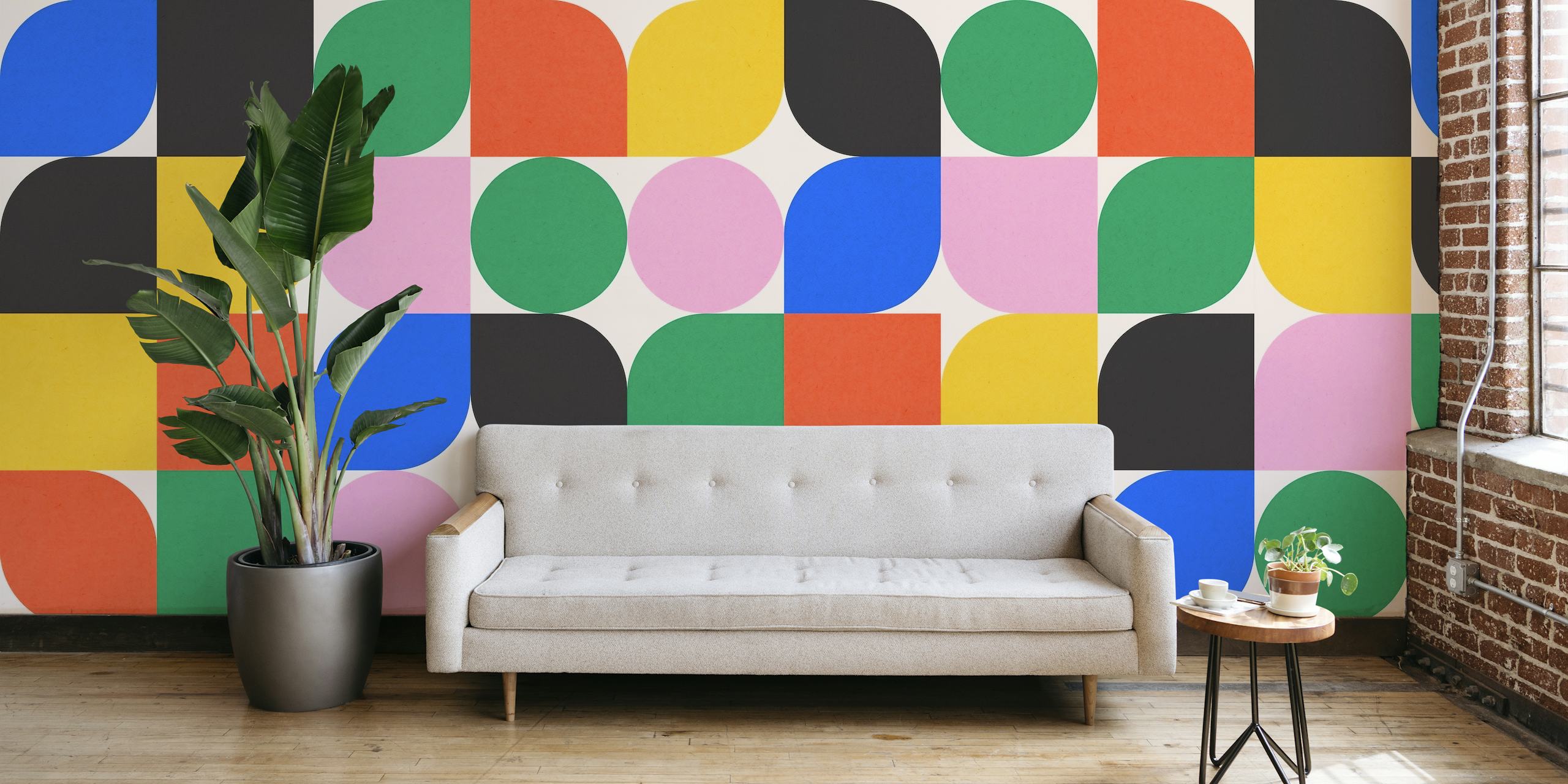 Colorful geometric pattern 01 papel de parede