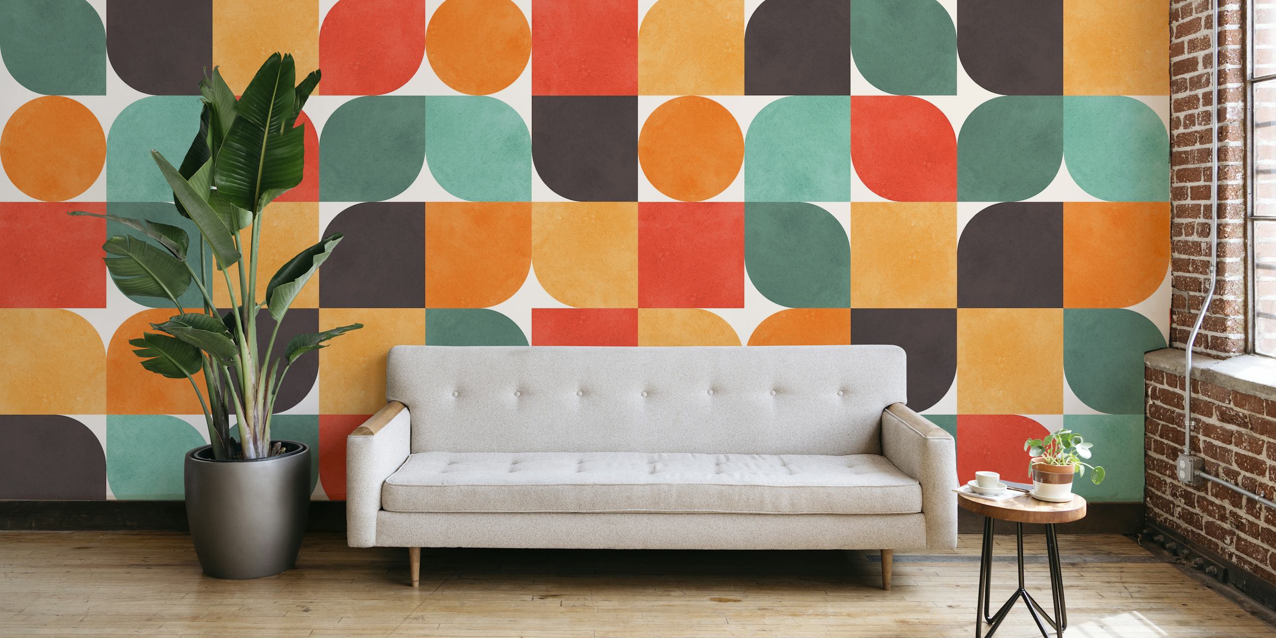 Colorful circles ταπετσαρία σε ένα δωμάτιο