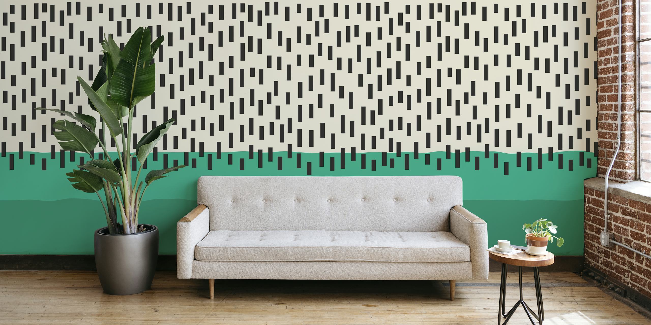 Expressionist lines 6 papel pintado en una habitación