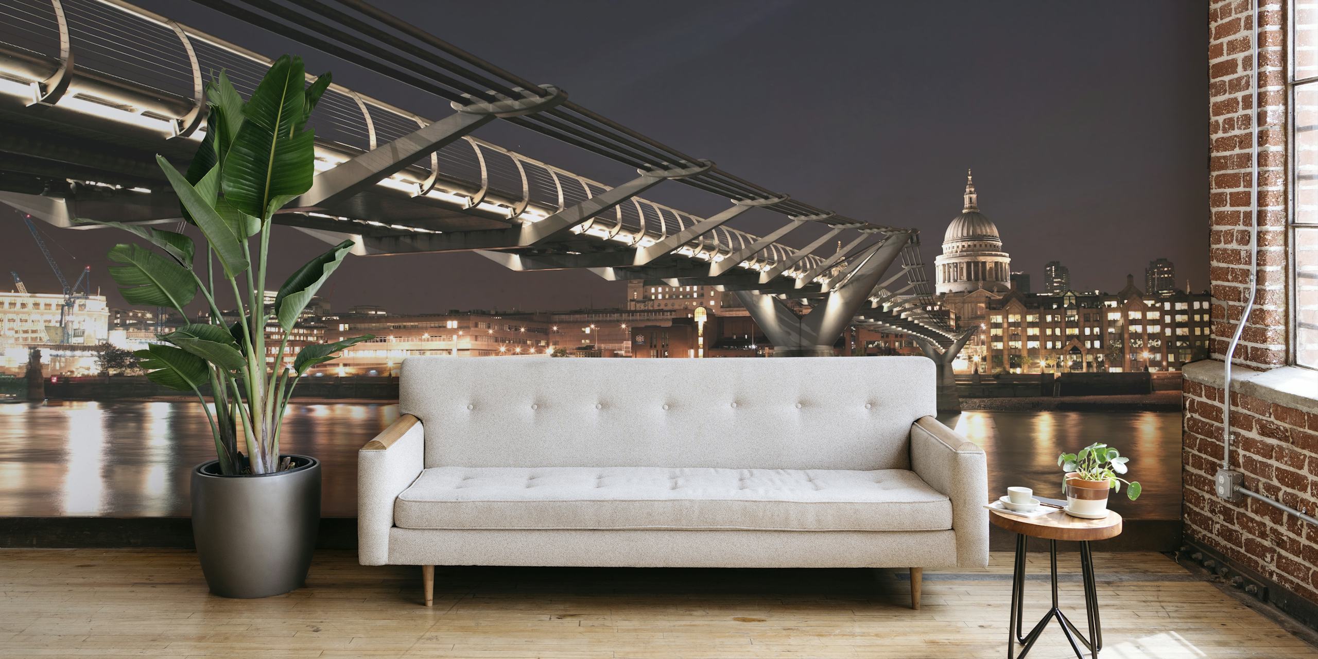 Cityscape Vista wallpaper in a room