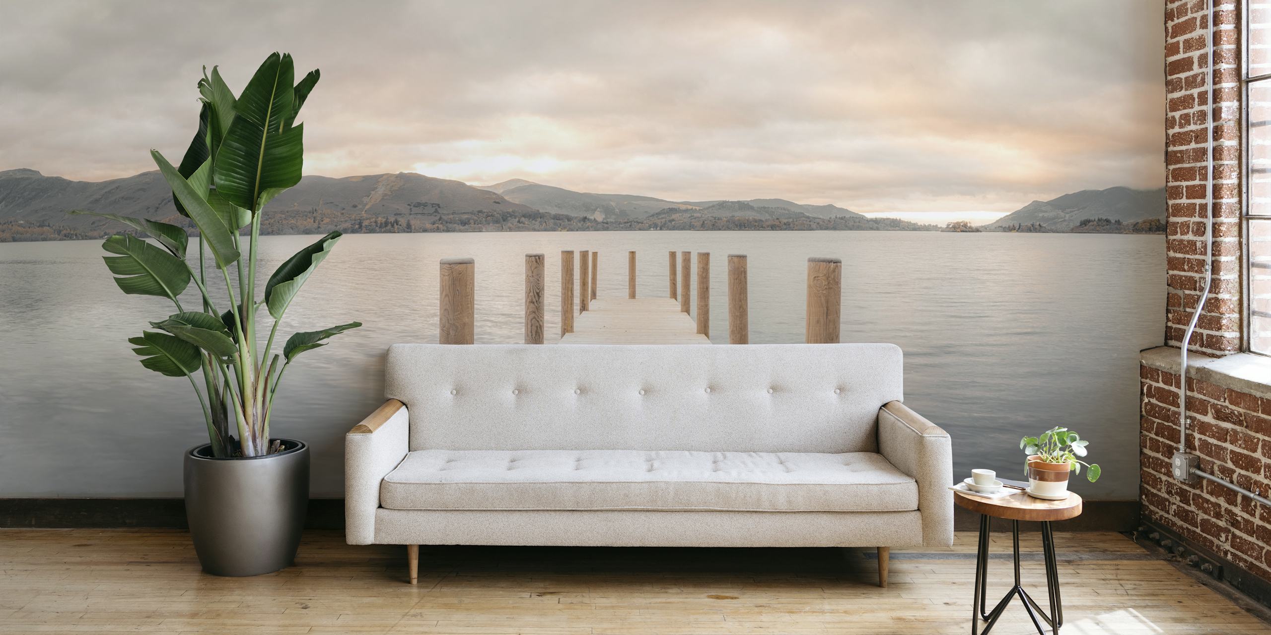 Waterside Charm wallpaper in a room