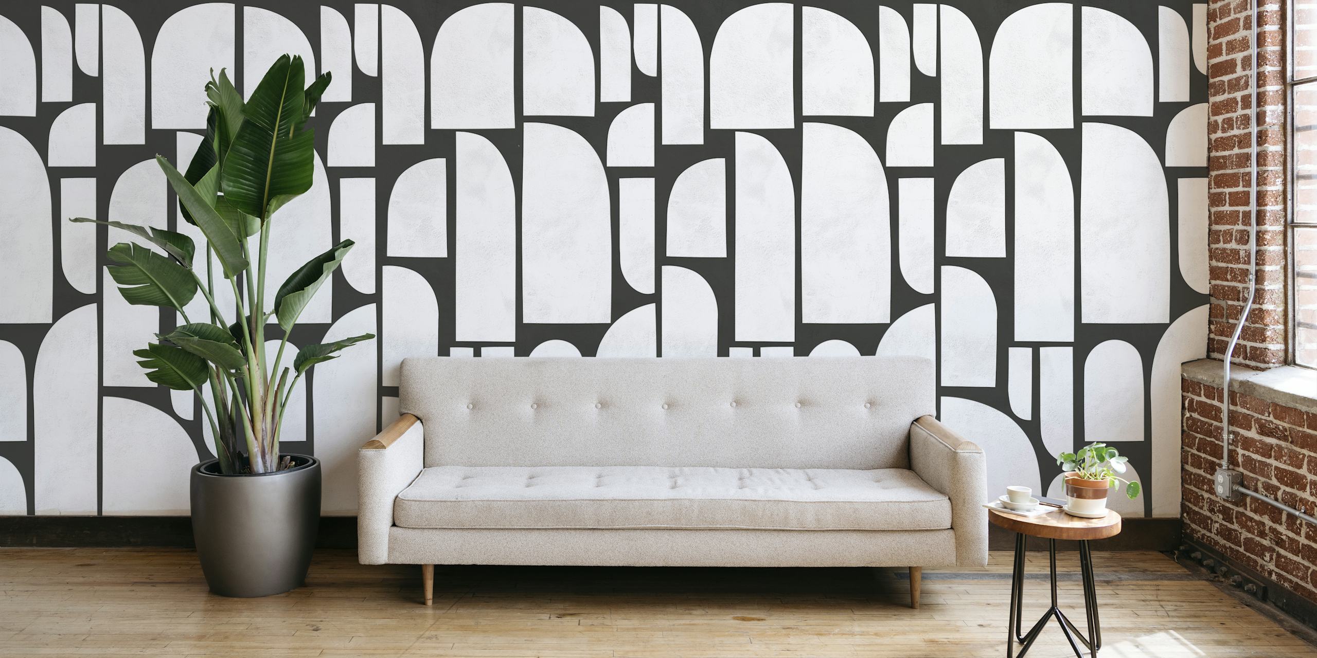 Abstract Arches wallpaper σε έναν σύγχρονο χώρο