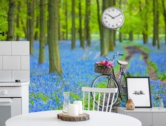 Bicycle in spring forest