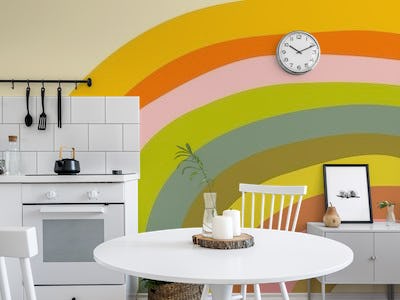 Bold Colorful Abstract Rainbow Arc
