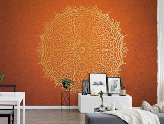 Mandala in Burnt Orange Gold