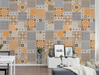 Alhambra Tiles Orange Beige