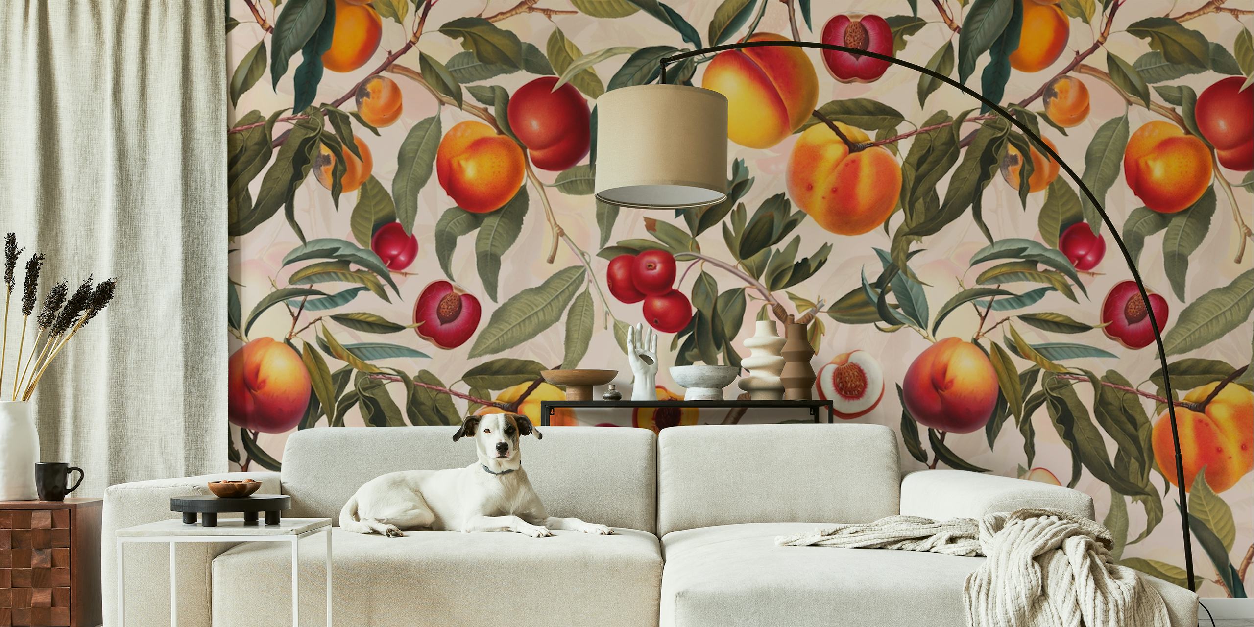 Vintage Fruit Pattern XXIII - Uniká tapeta s ovocným vzorem