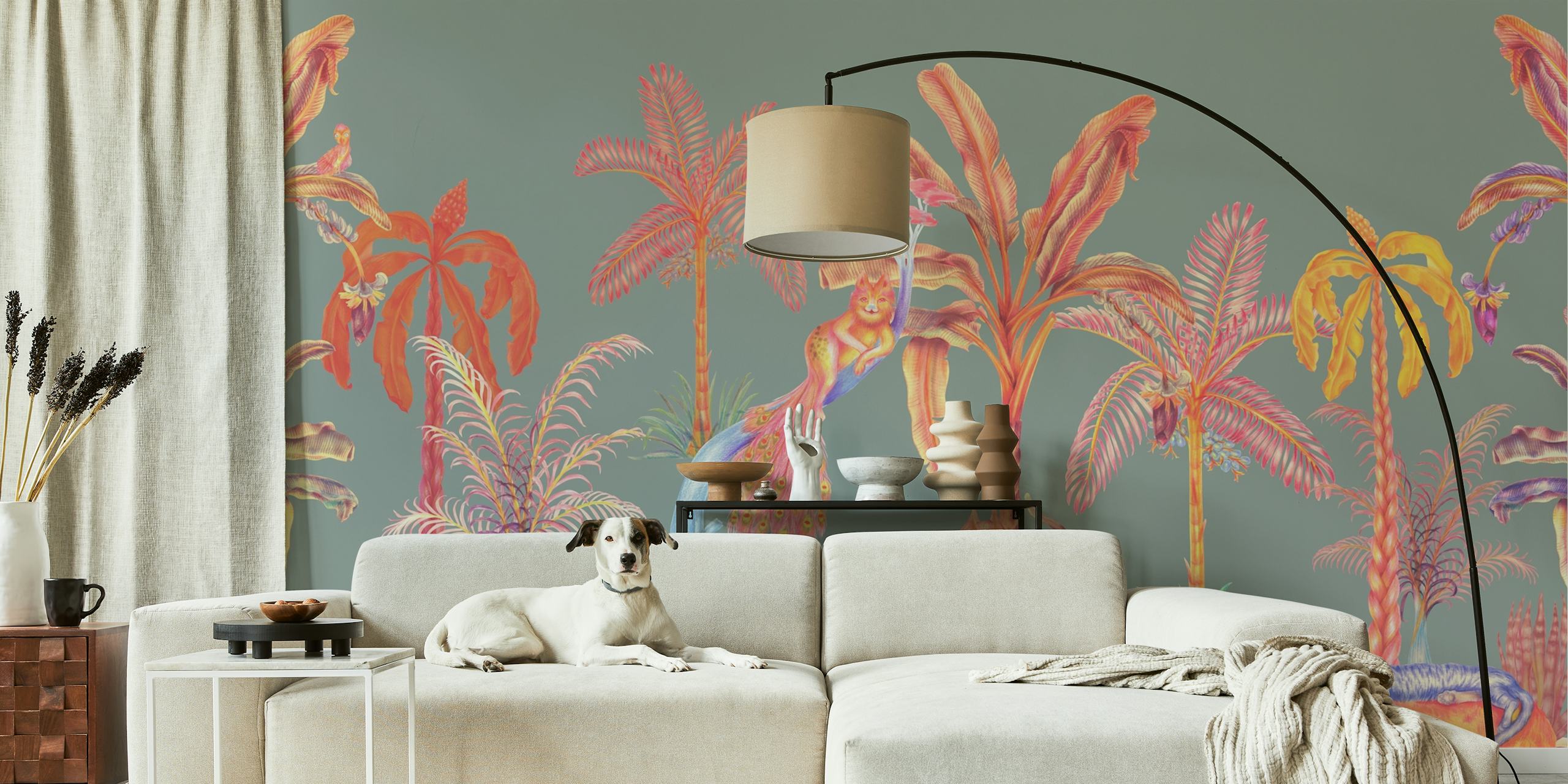 Whimsical Forest Creatures Tapete in einem Raum