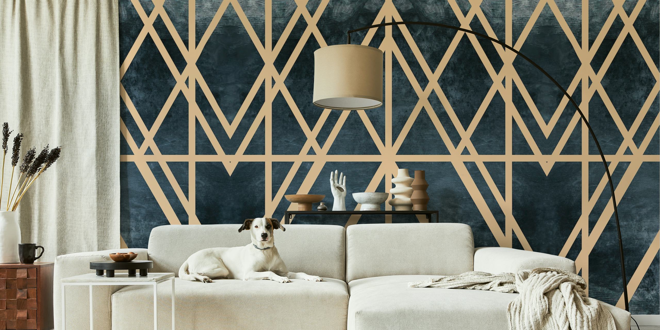 Art Deco Gold Touch tapet i et rom