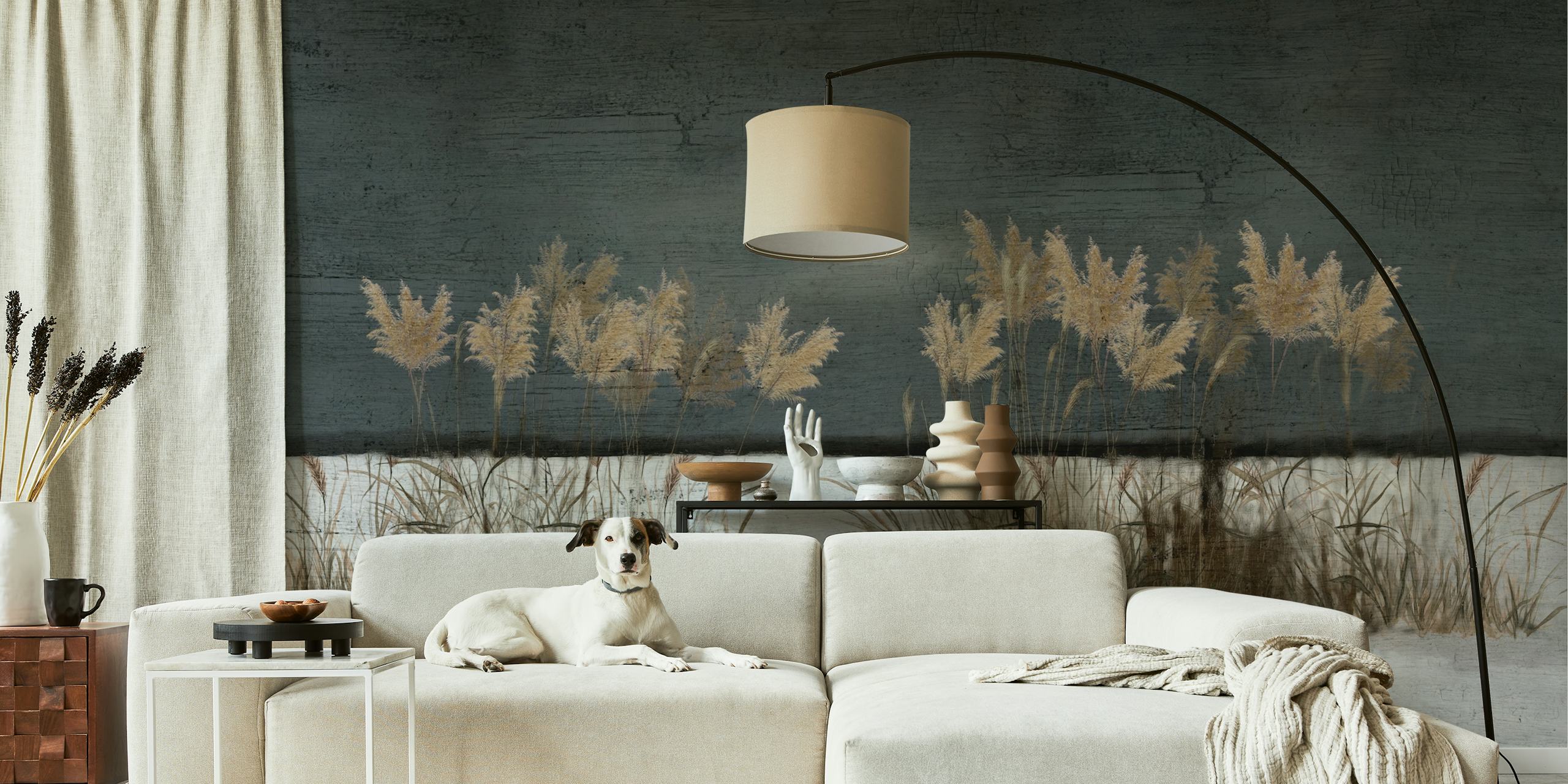 Serenade of Pampas Dark Painting tapet i et rum