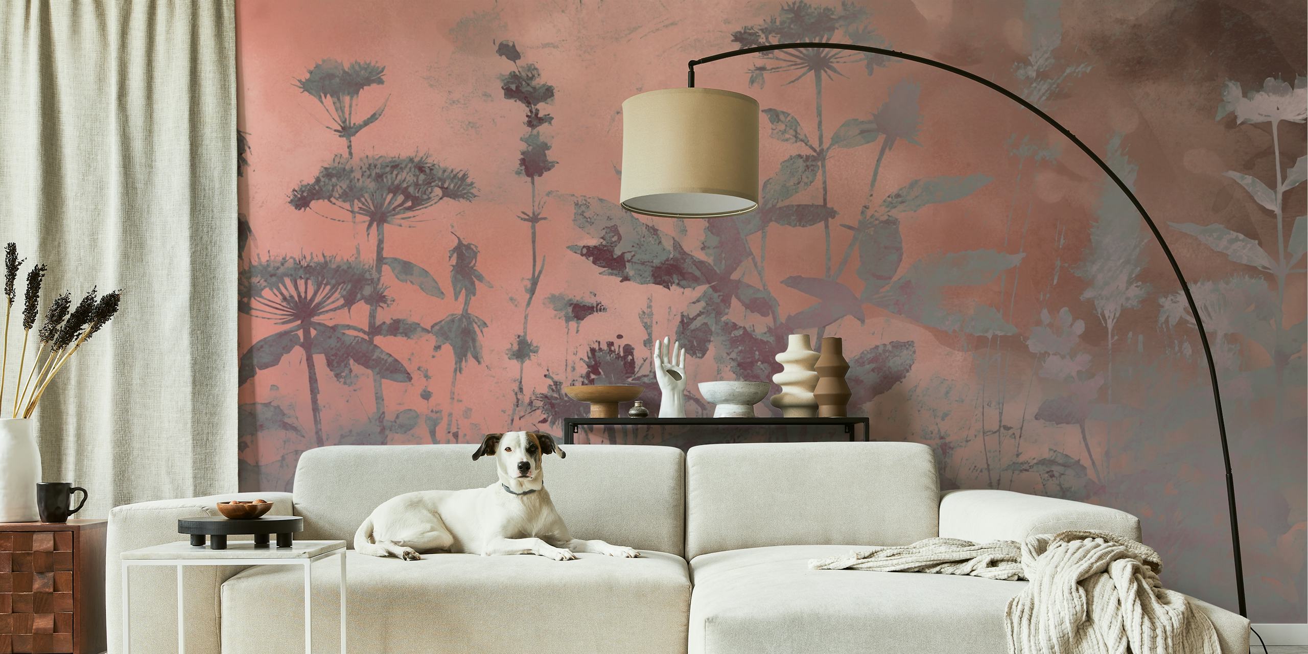 Papier peint Mystic Florals dans un cadre de pièce