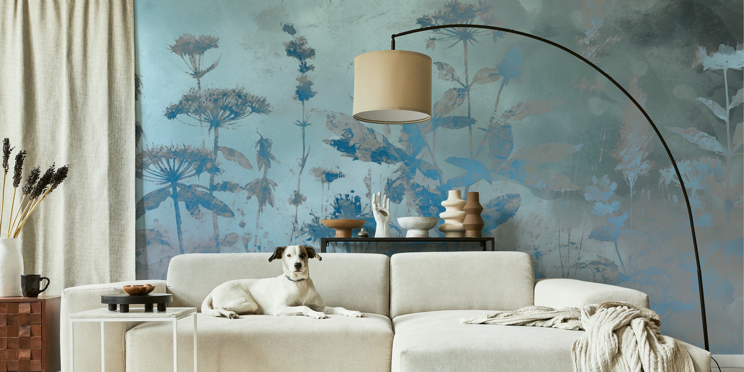 Ethereal Botanic Garden wallpaper in a decorated room