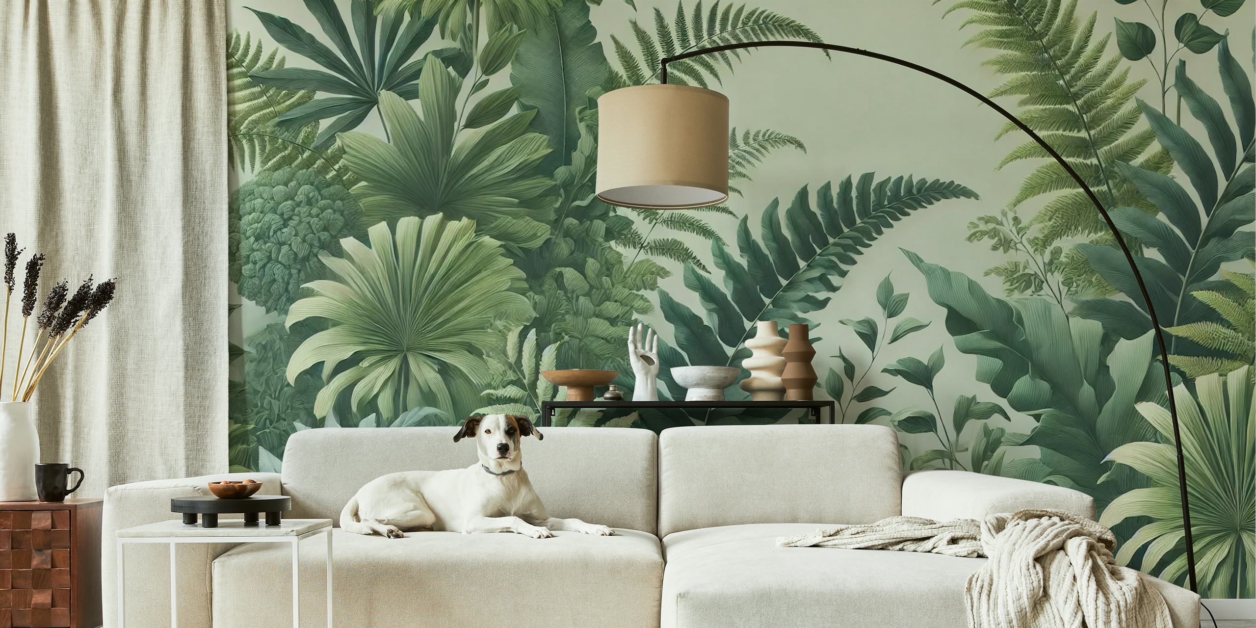 Tropical Ferns Escape-tapet i et rom