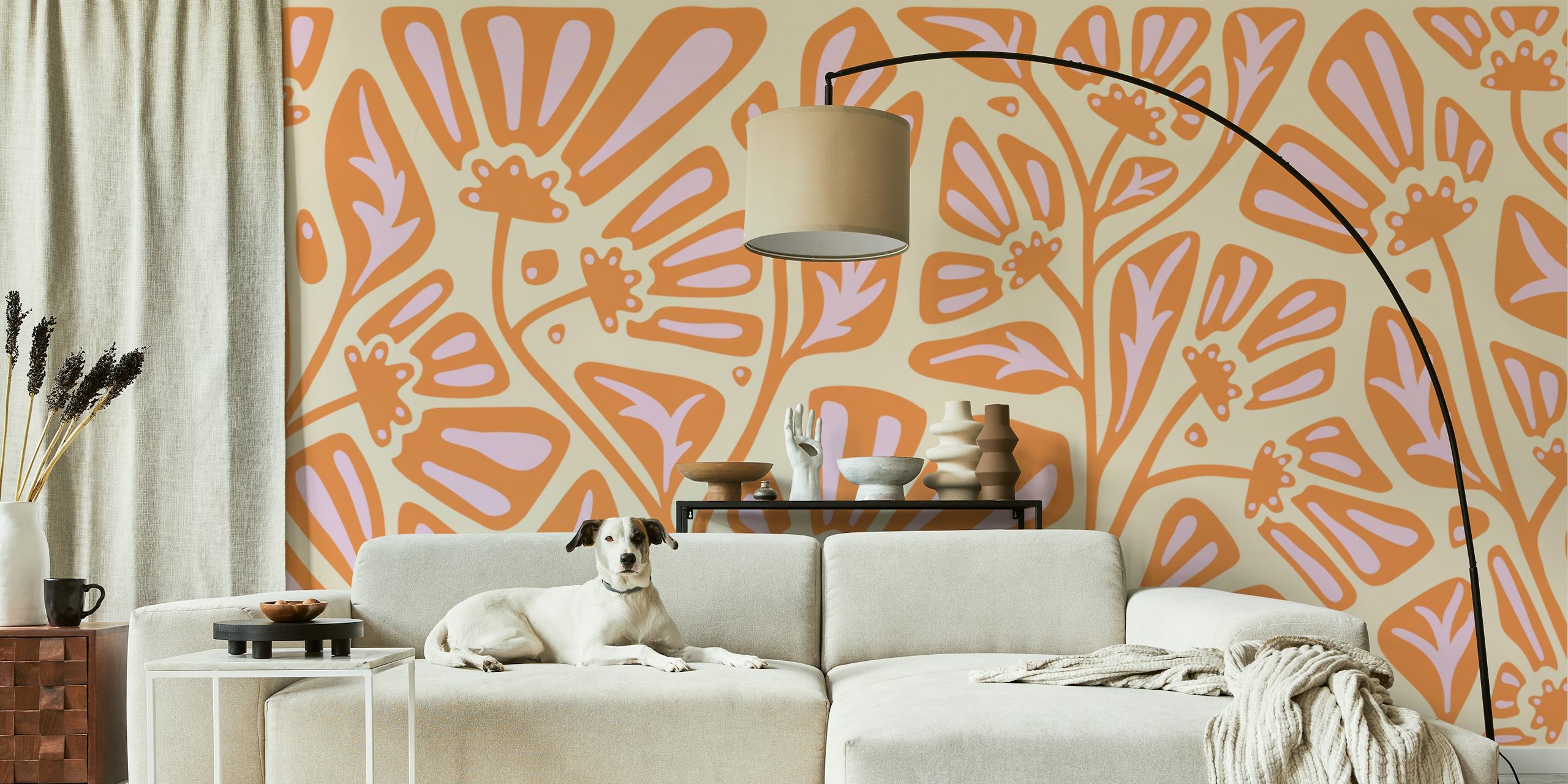 Abstract groovy flowers wallpaper u sobi