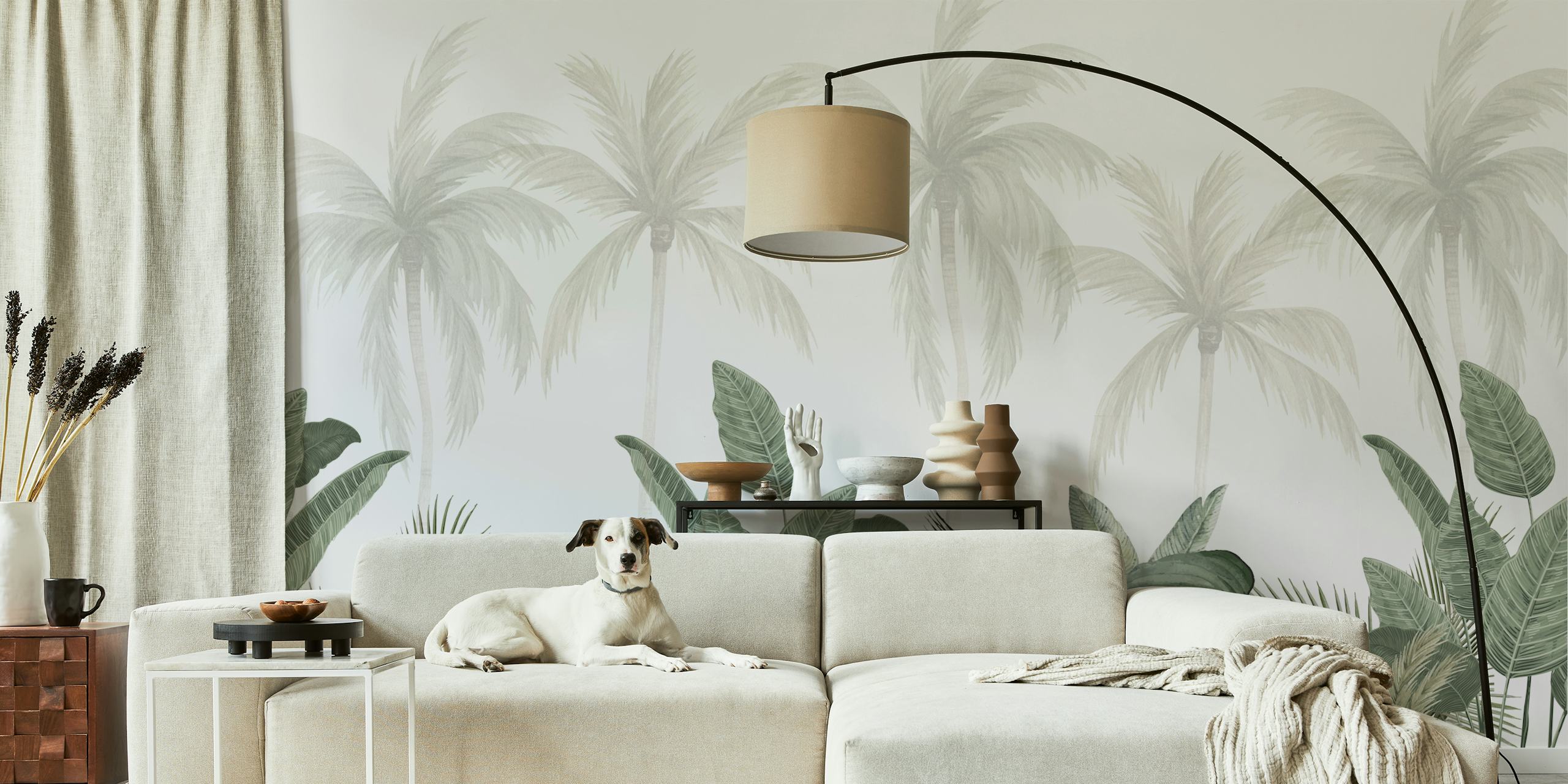 Papier peint Tropical Palm Design dans une pièce