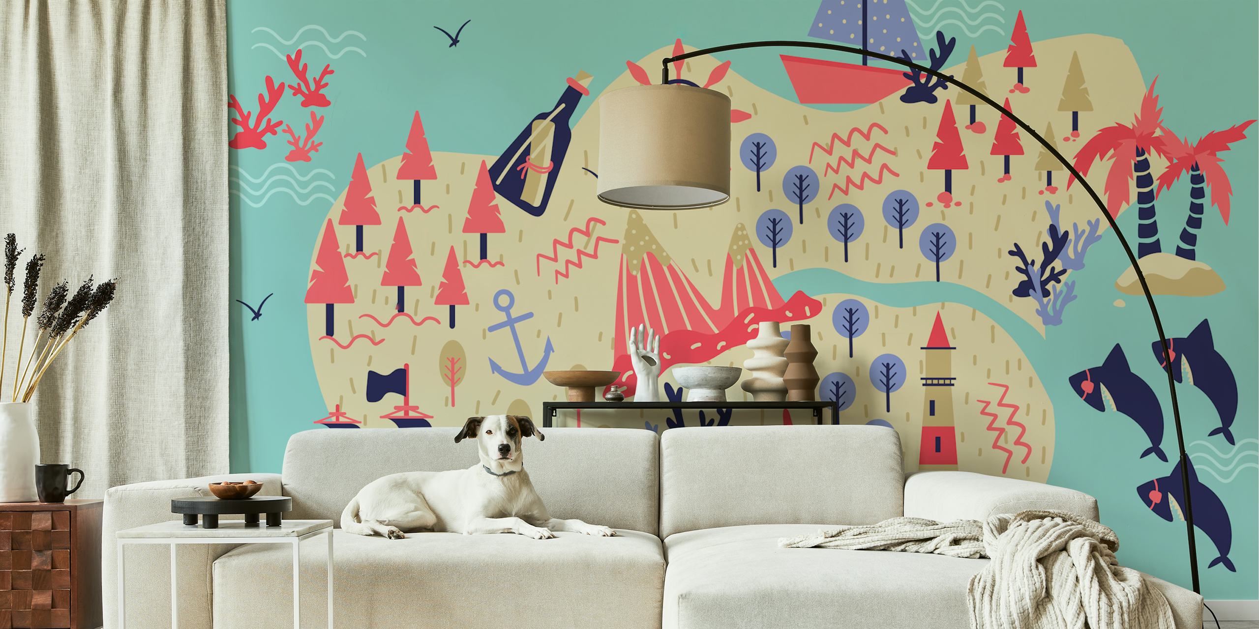 Barnens livfulla och Playful Map tapet