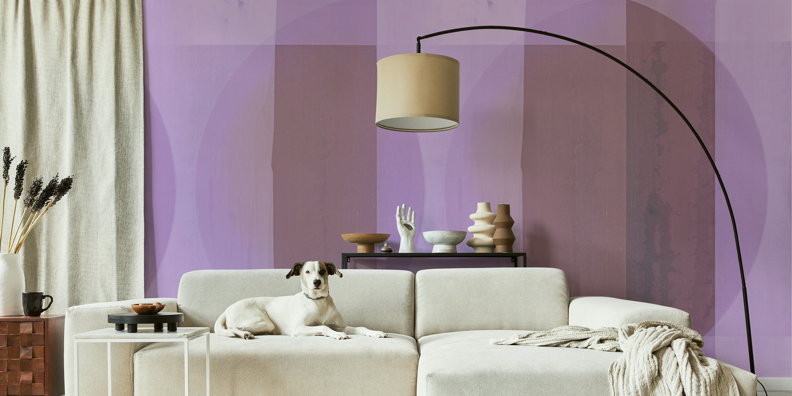 Papel de parede Mid Century Bauhaus Pastel II com padrões geométricos em cores pastel