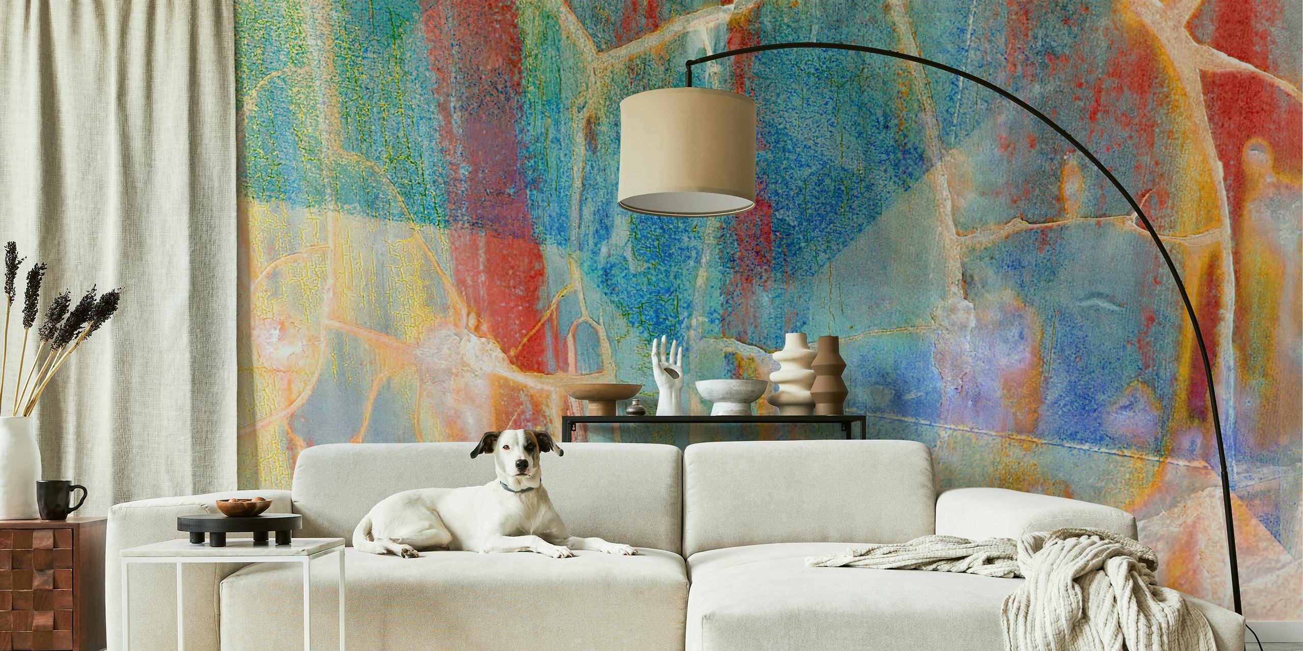 Happy Old Crayon Wall tapet i et rum