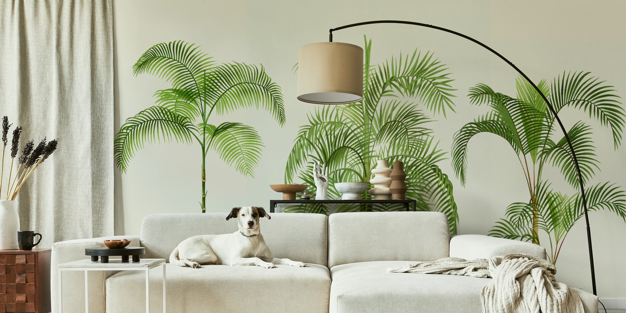 Palm Leaves Garden wallpaper in a room