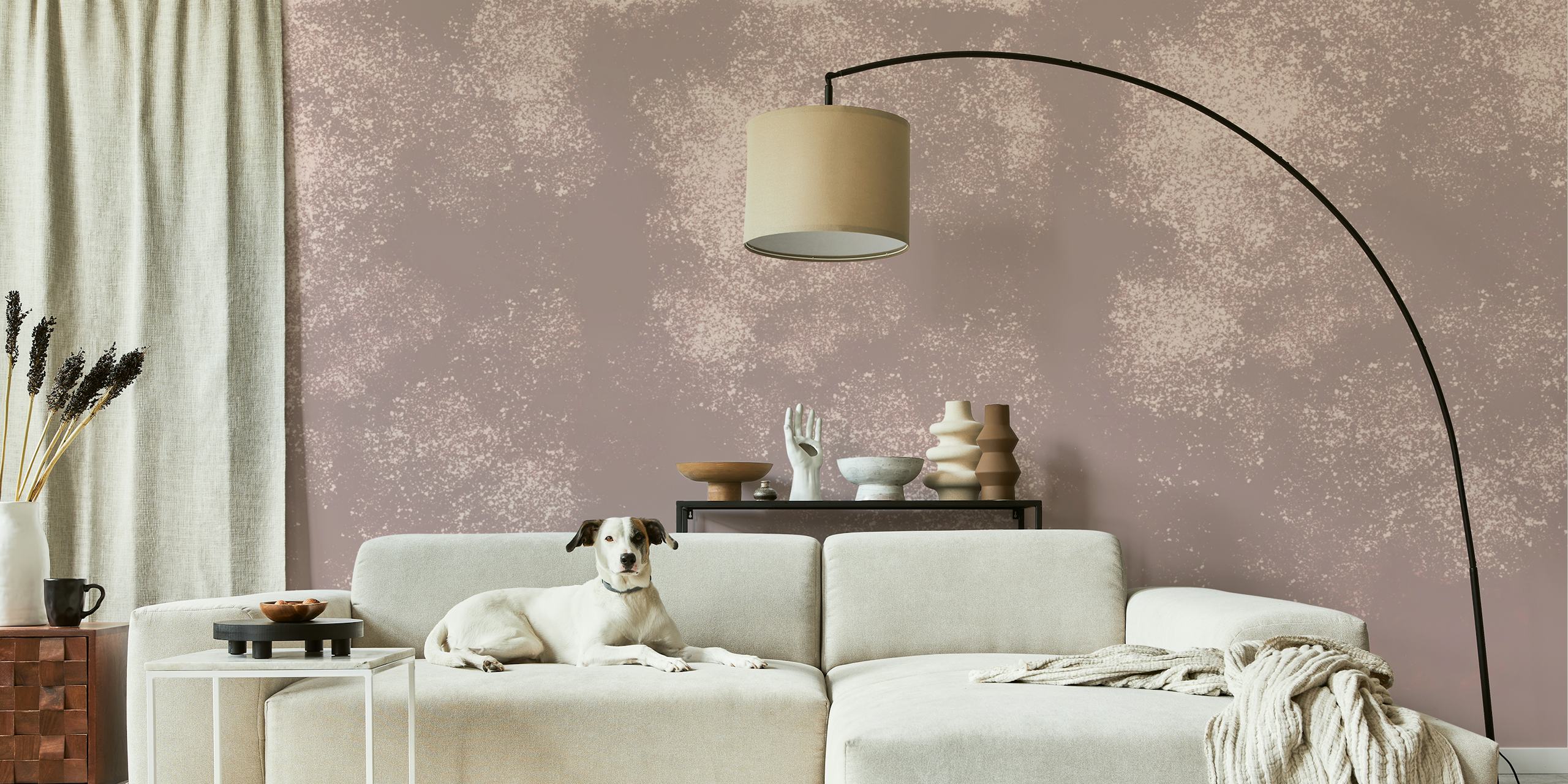 Blush pink textured wallpaper with soft patterns