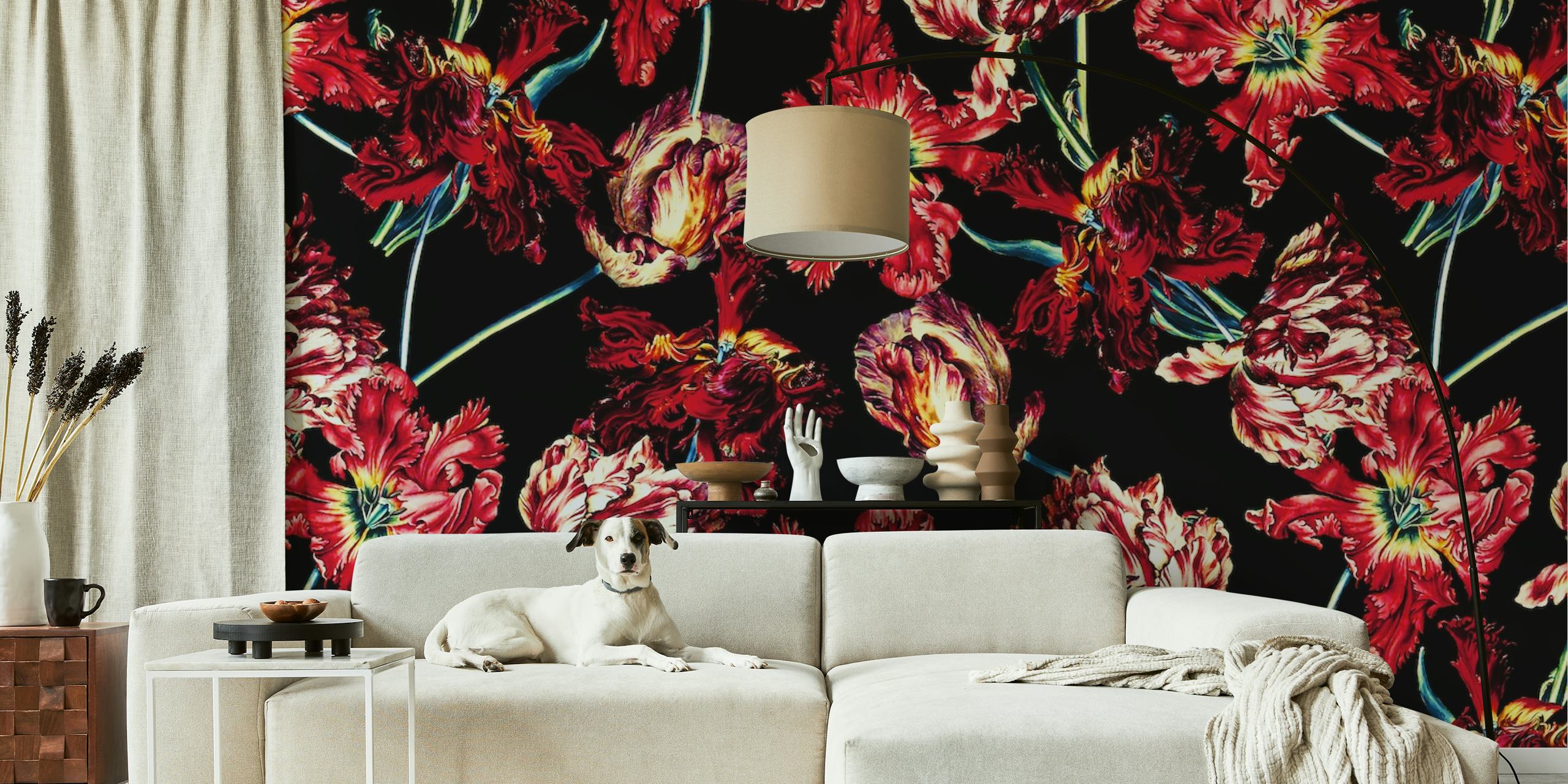 Florystyczny wzór w pokoju