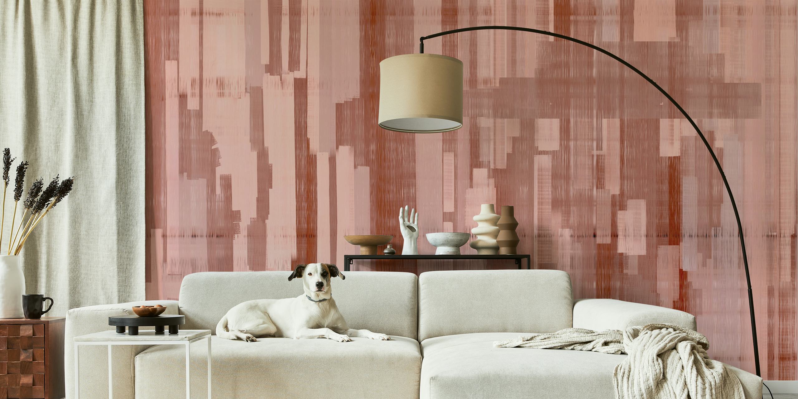 Χαρτί τοίχου Brushstrokes σε ζεστούς χρωματισμούς εμφανίστηκε