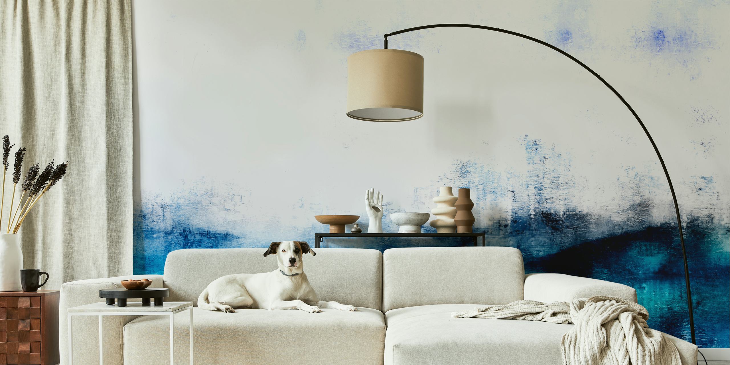 Abstract blue ocean wallpaper with soft gradients