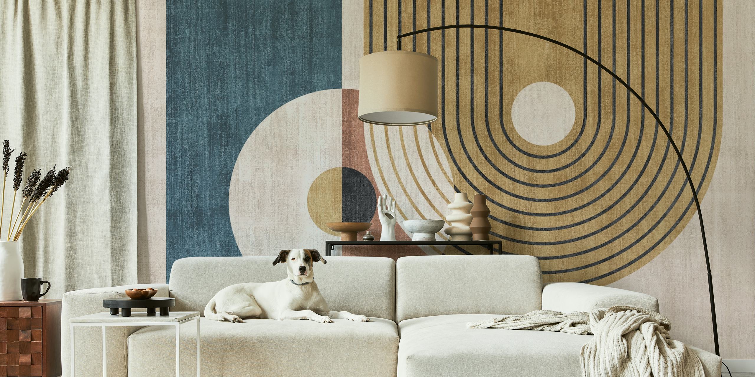 Carta da parati di design Minimalist Japanese in una stanza