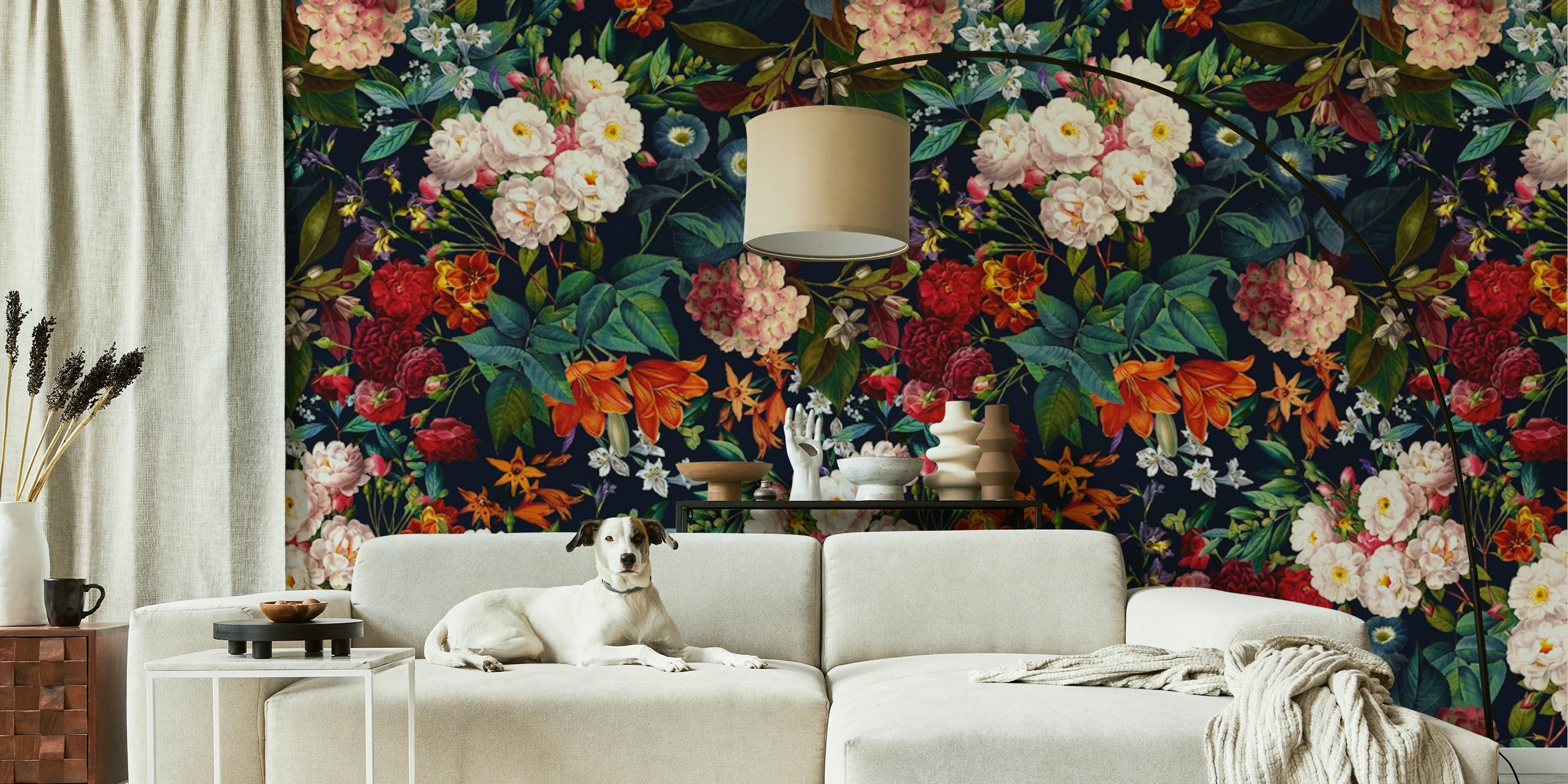 Midnight Garden XXV blomster tapet i et rum