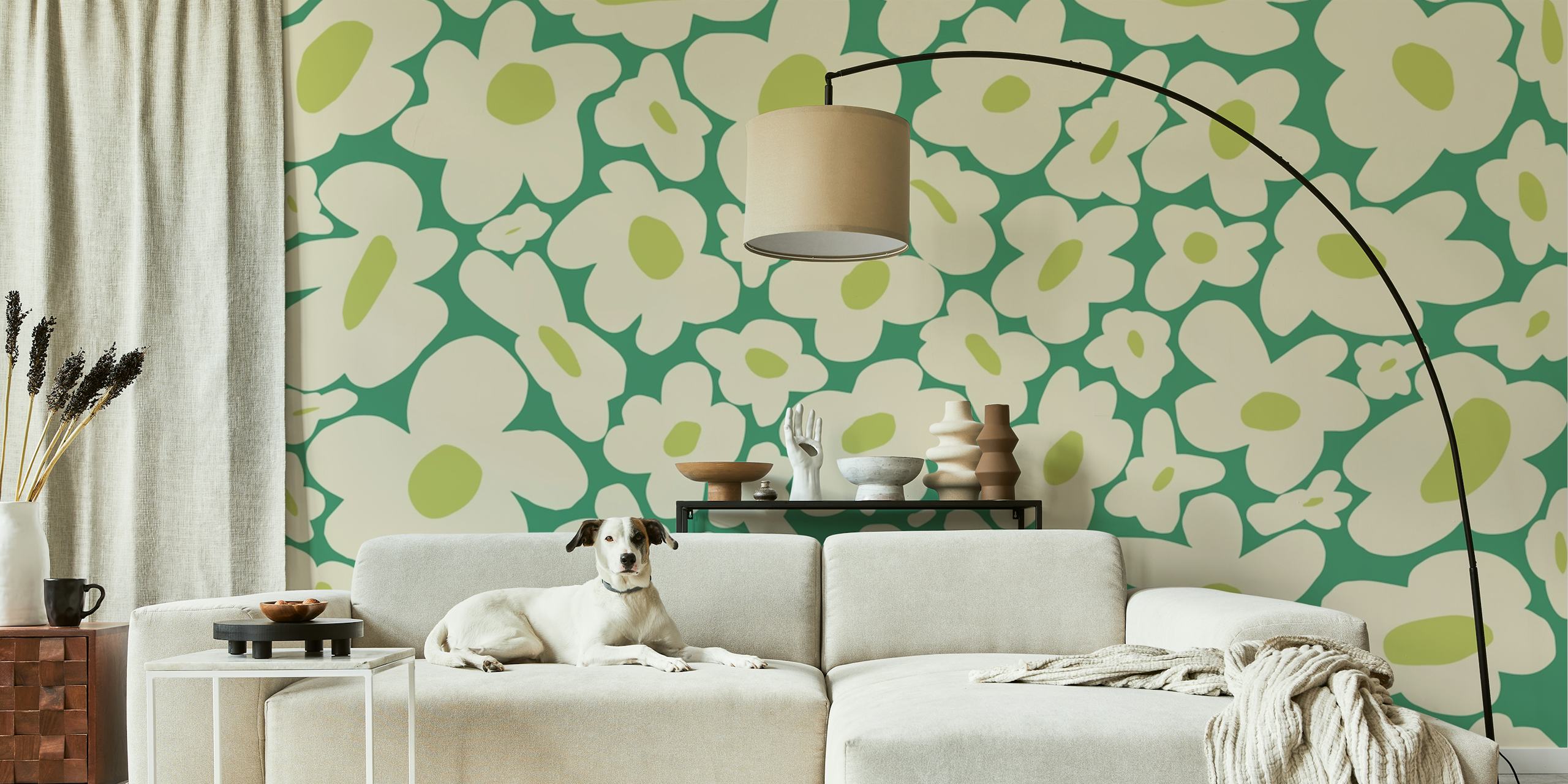 Mural vintage 60s 70s Hippy Flower