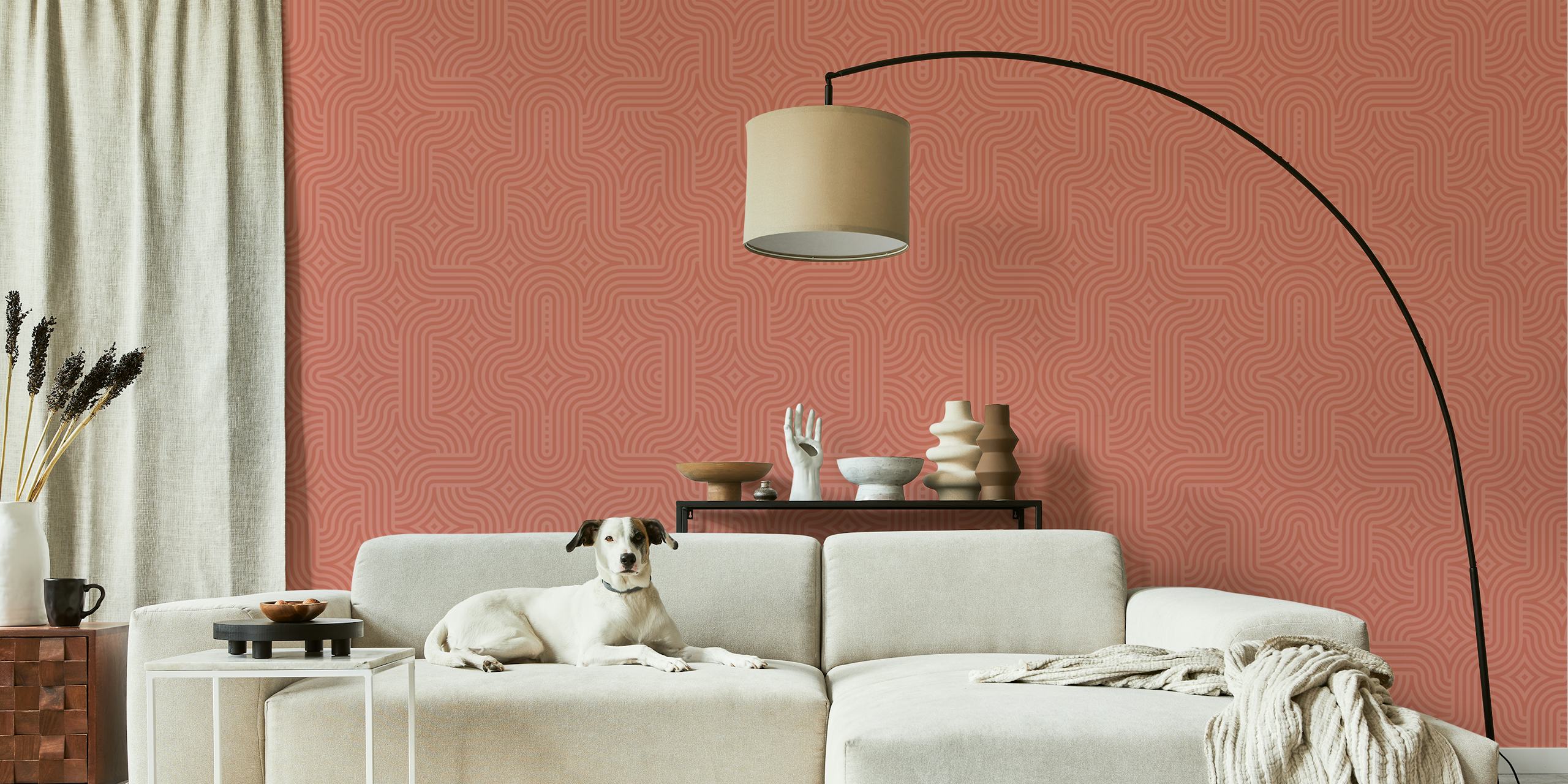 Diseño de papel tapiz Boho Boho en una habitación