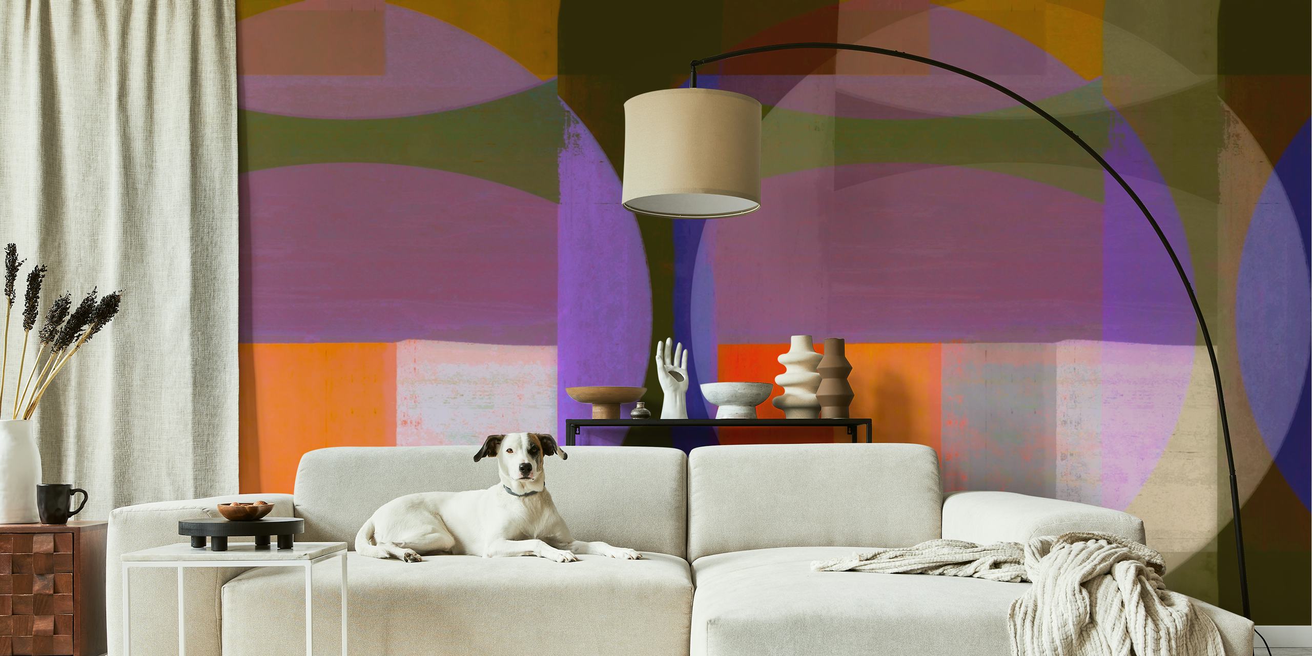 Urban Bauhaus abstract geometric wallpaper