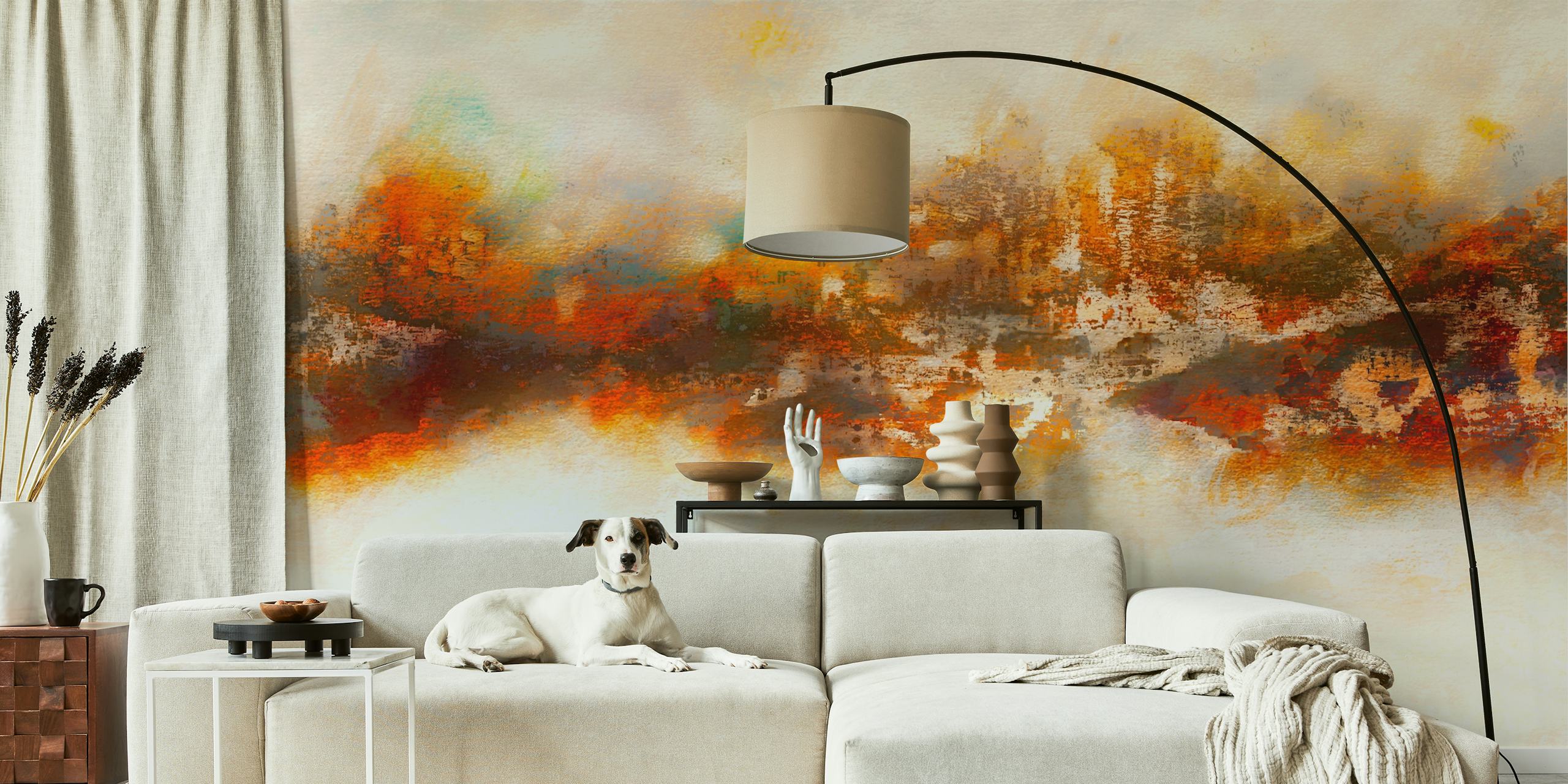 Warm Horizon wallpaper displayed in a room