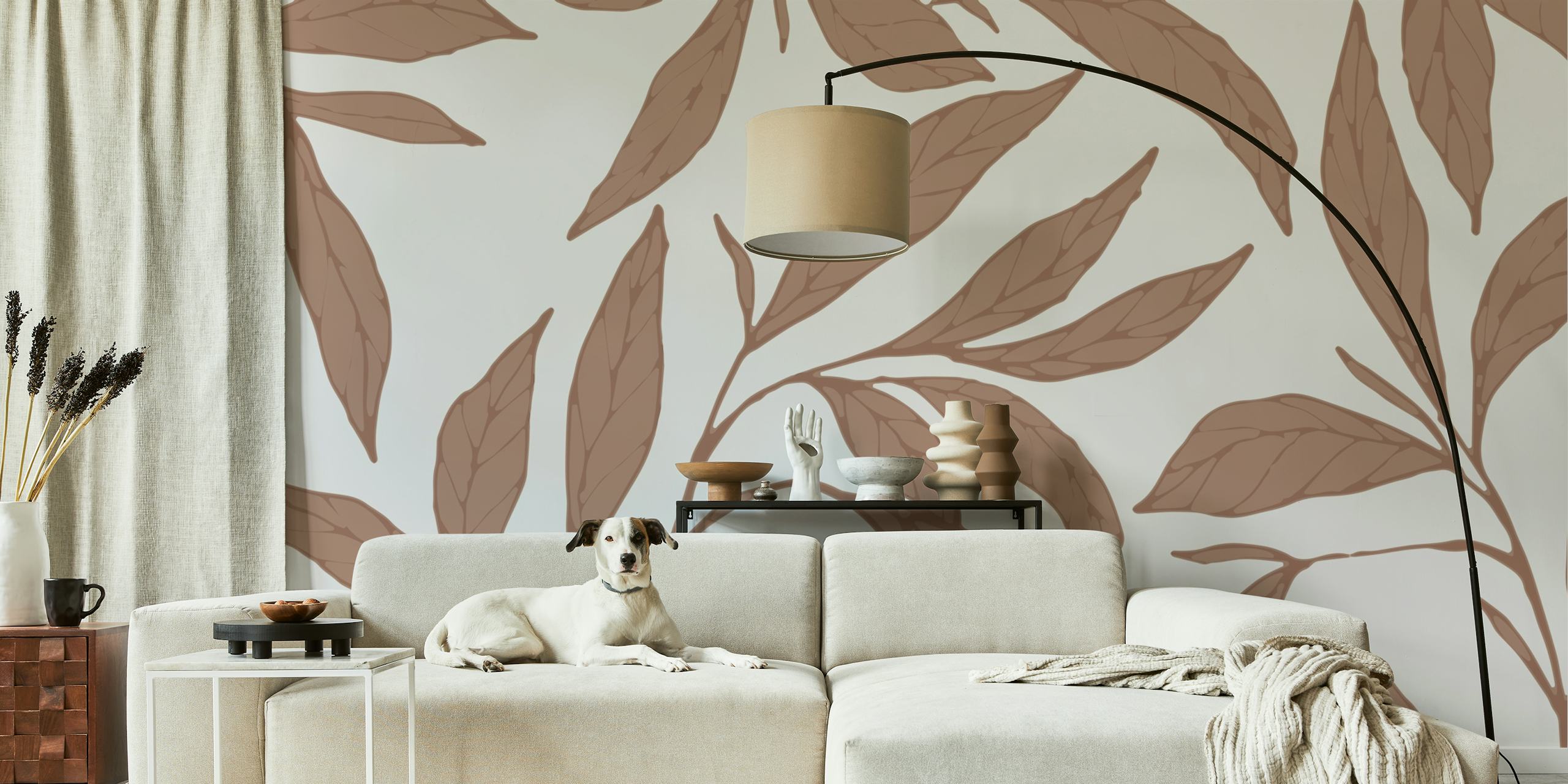 Ταπετσαρία Foliage Big Sienna σε ένα δωμάτιο